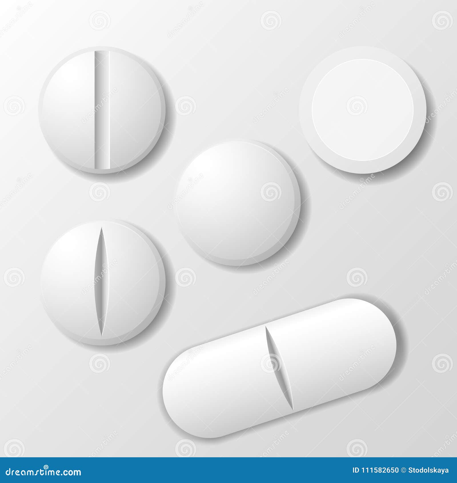 set of medicine pill - tablet drug