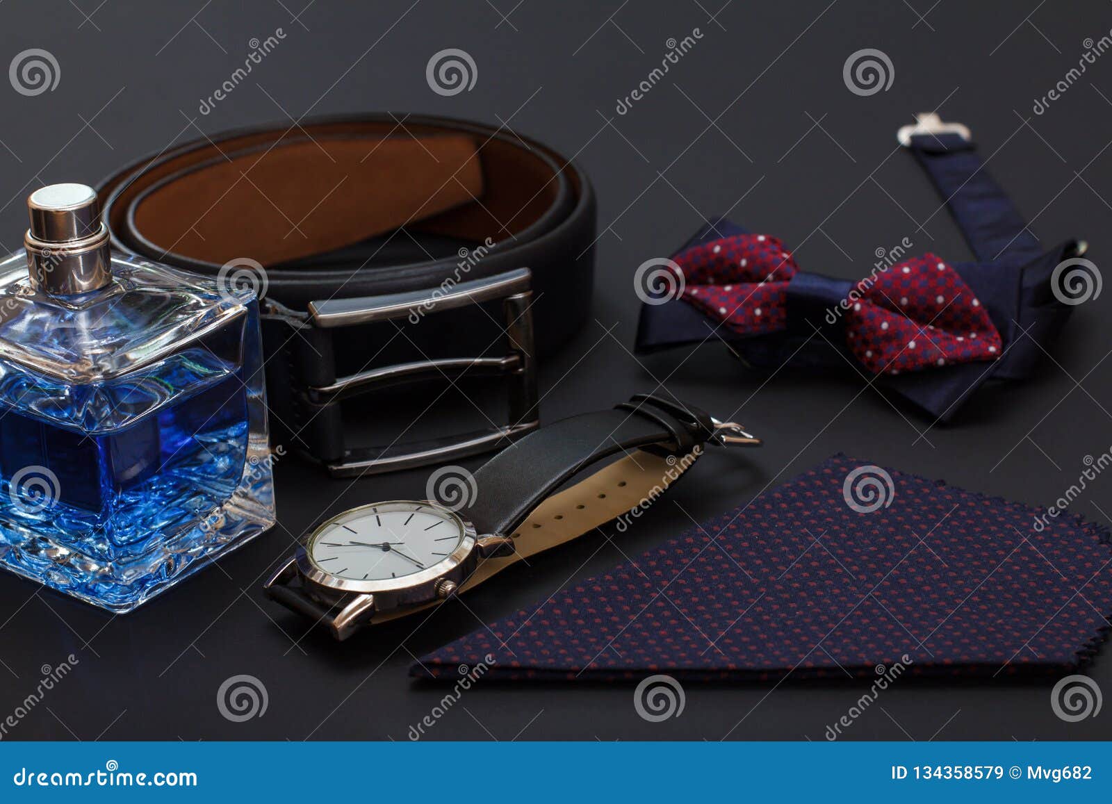 Set of Men Accessories in Business Style. Luxury Businessman Attributes ...