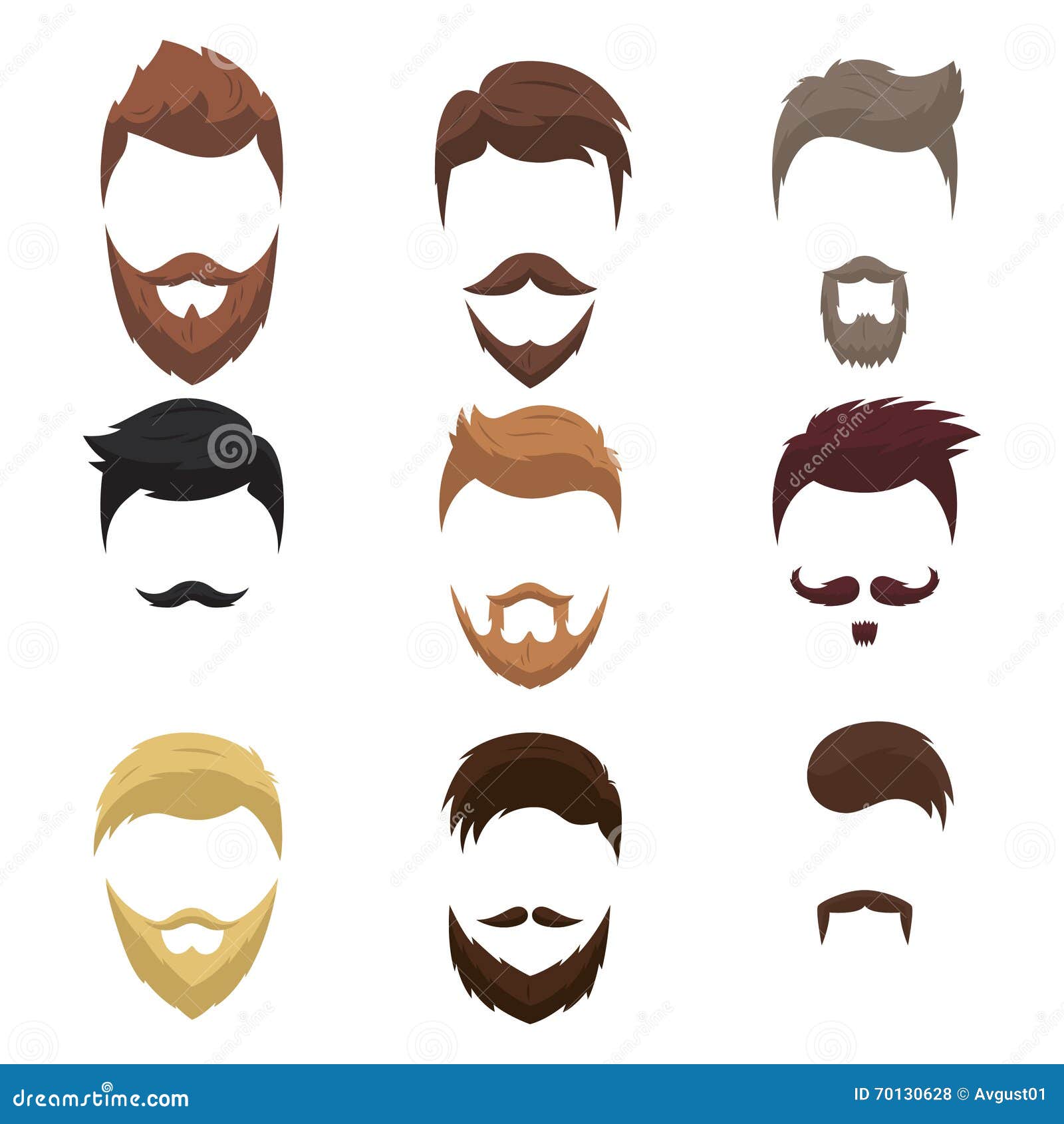 Set of Men Cartoon Hairstyles with Beards and Moustache Stock Vector - Illustration of hairstyle, cartoon: 70130628 Set of Men Cartoon Hairstyles with Beards and Moustache Stock Vector - Illustration of hairstyle, cartoon: 70130628