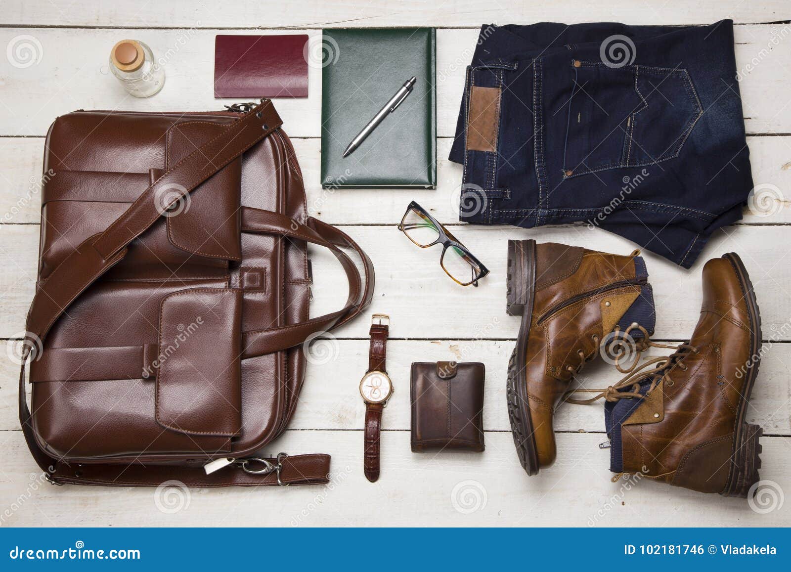 Set of Men`s Clothing and Accessories. Hipster Concept Stock Photo ...