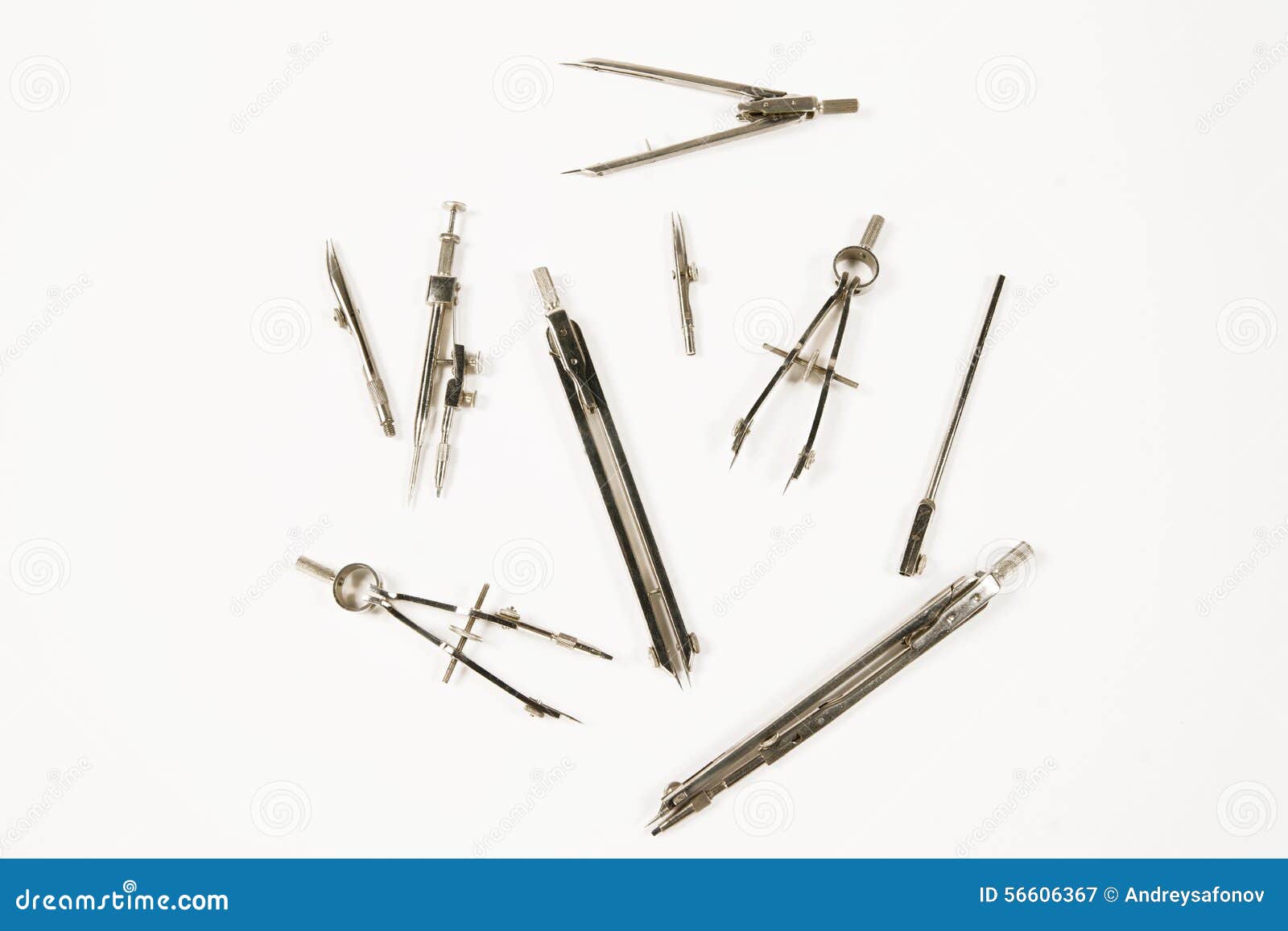 Set of Metal Dividers on White Stock Image Image of draft, white