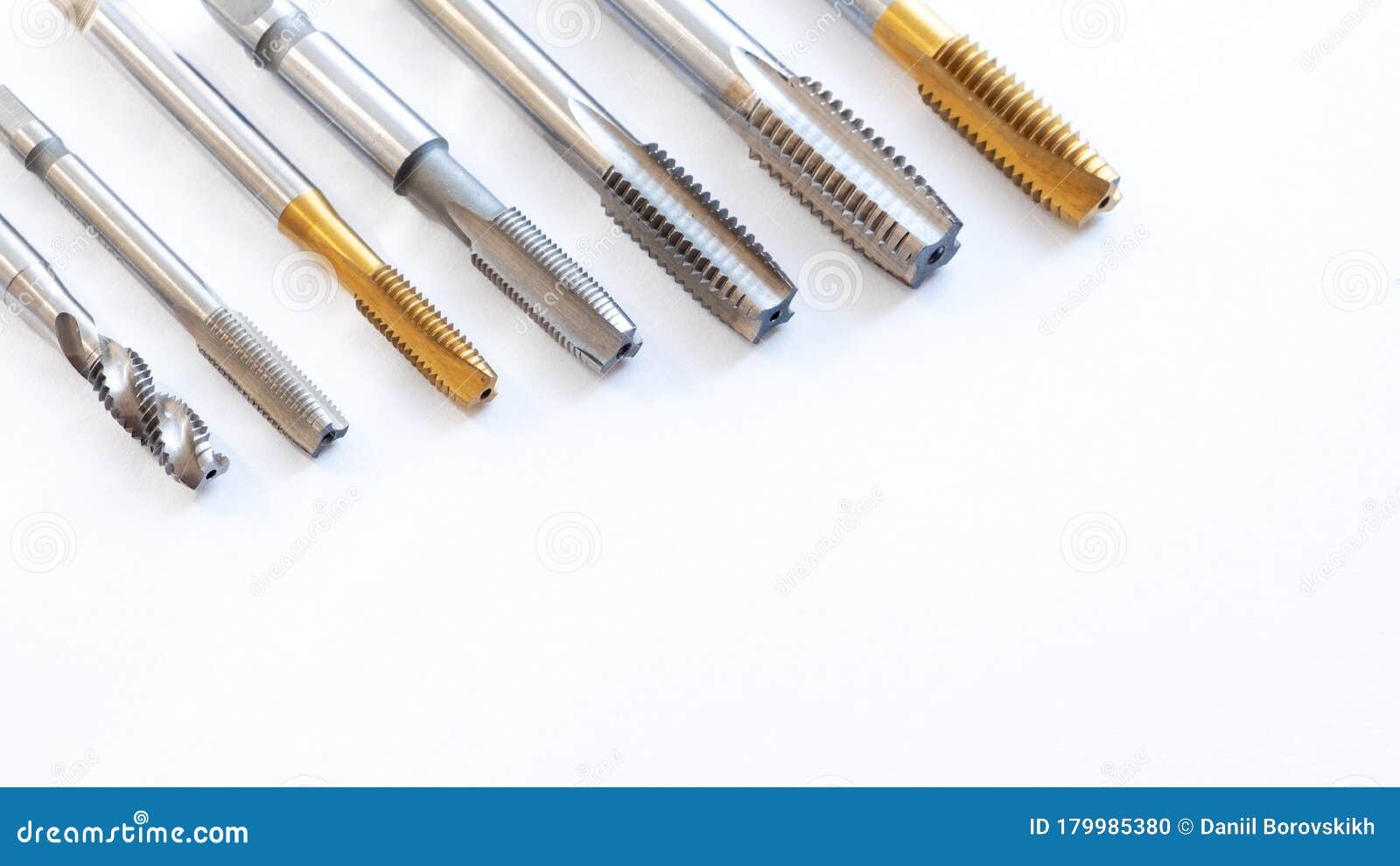A Set of Metal Marks on a White Background Stock Photo Image of drill