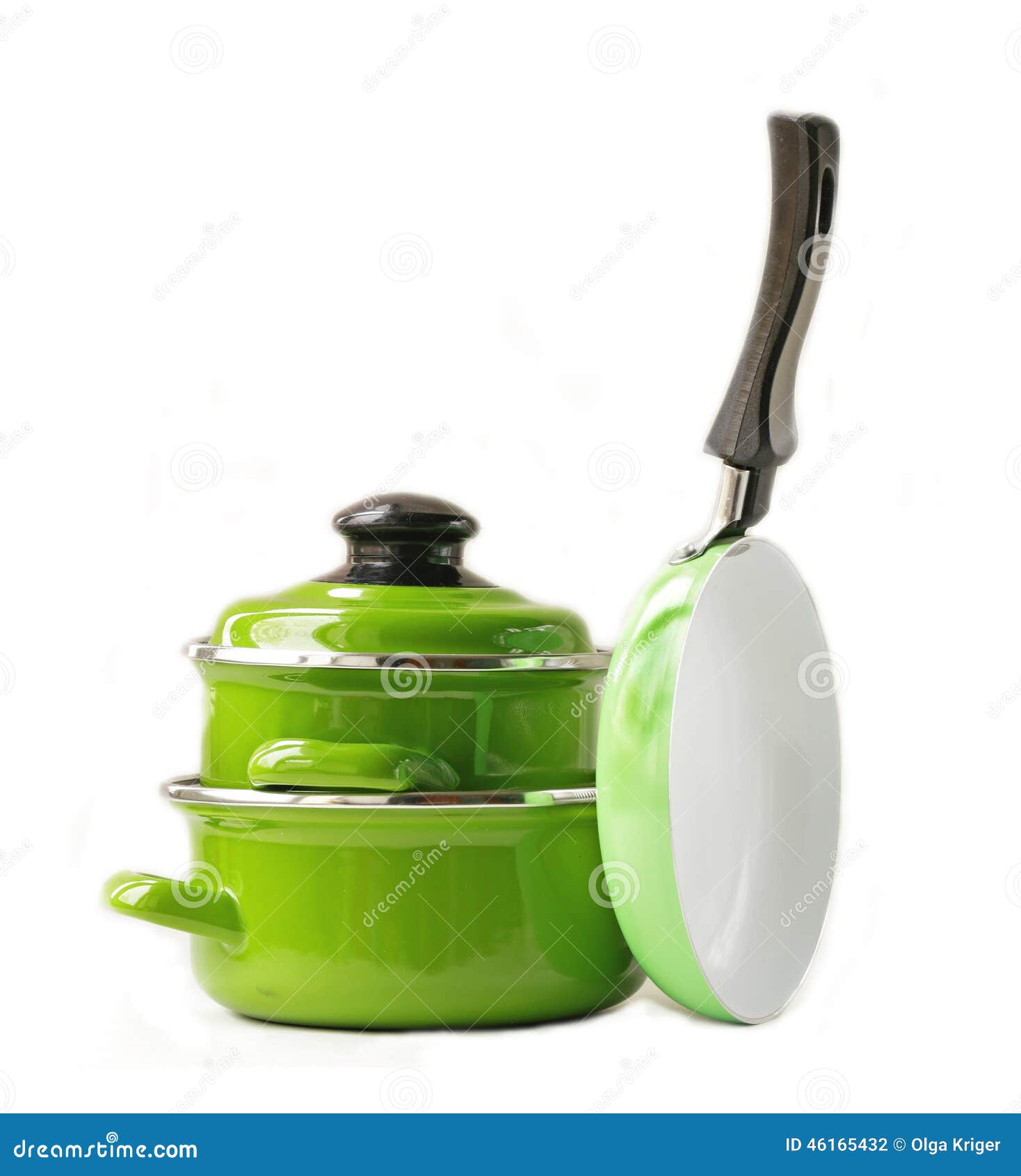 Set of Metal Pots and Pan Cookware Stock Photo Image of collection
