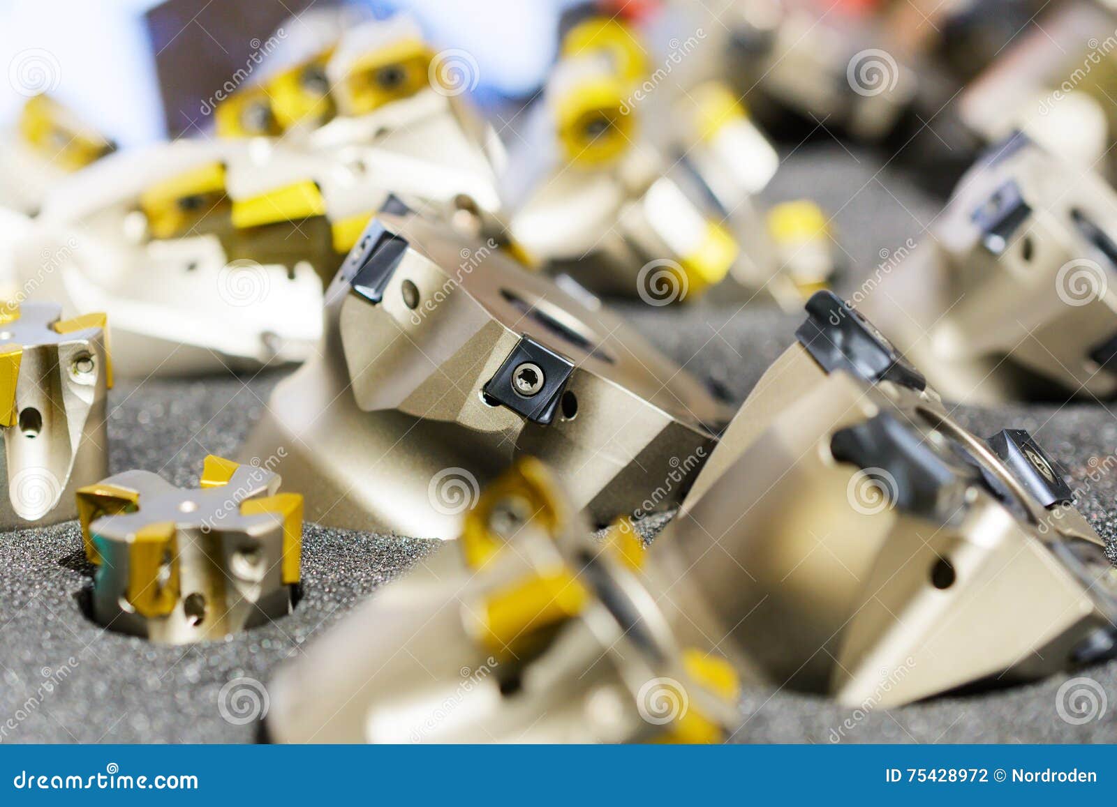 Set of Modern Milling Cutters for Metal Stock Photo Image of steel, lathe 75428972