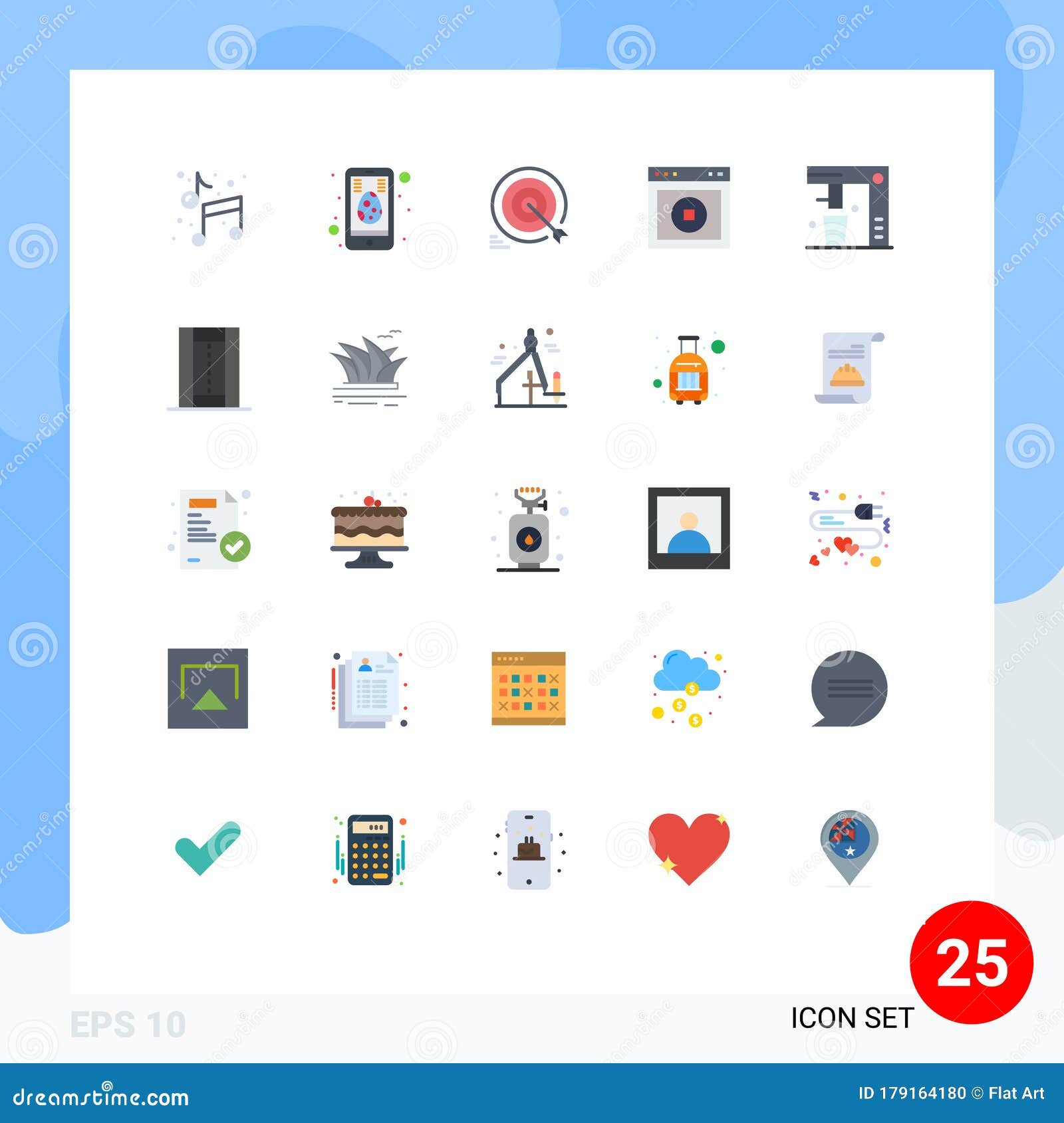 Set of 25 Modern UI Icons Symbols Signs for Website, Ux, Darts, Ui ...