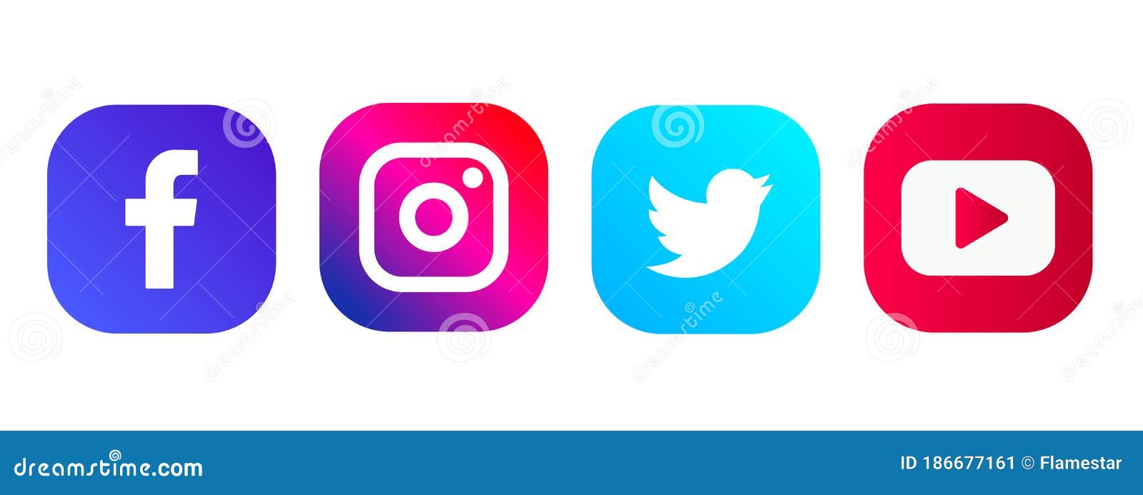 Set Of Most Popular Social Media Logos White Background Facebook Instagram Twitter Youtube Telegram Editorial Photo Illustration Of Linkedin Device