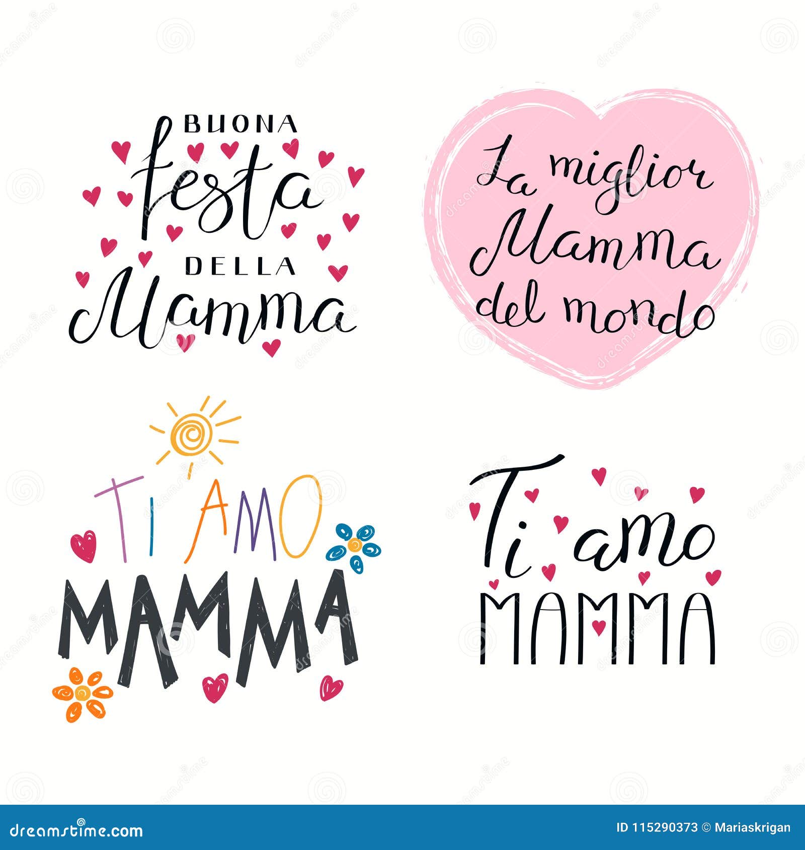 Happy Mothers Day In Italian Design Corral
