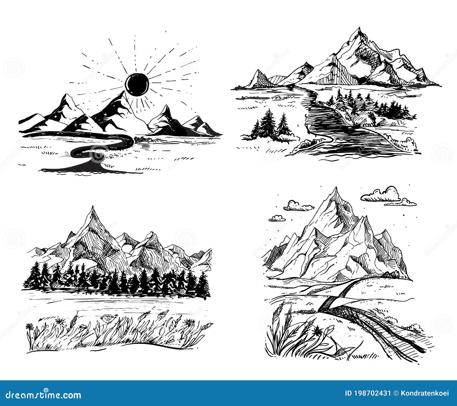 Mountain Range Drawing Images  Browse 127164 Stock Photos Vectors and  Video  Adobe Stock