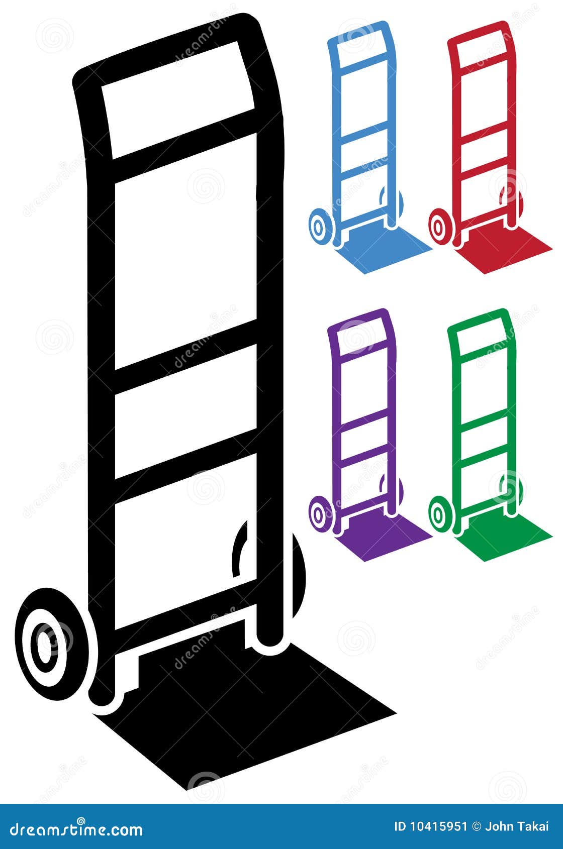 Set of Moving Dollies stock vector. Illustration of care 10415951
