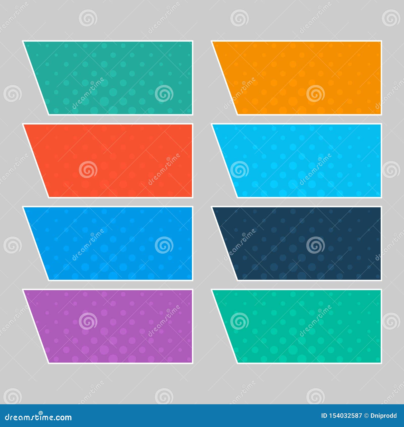 Set of Multi Colored Pop Art Banners Stock Vector Illustration of