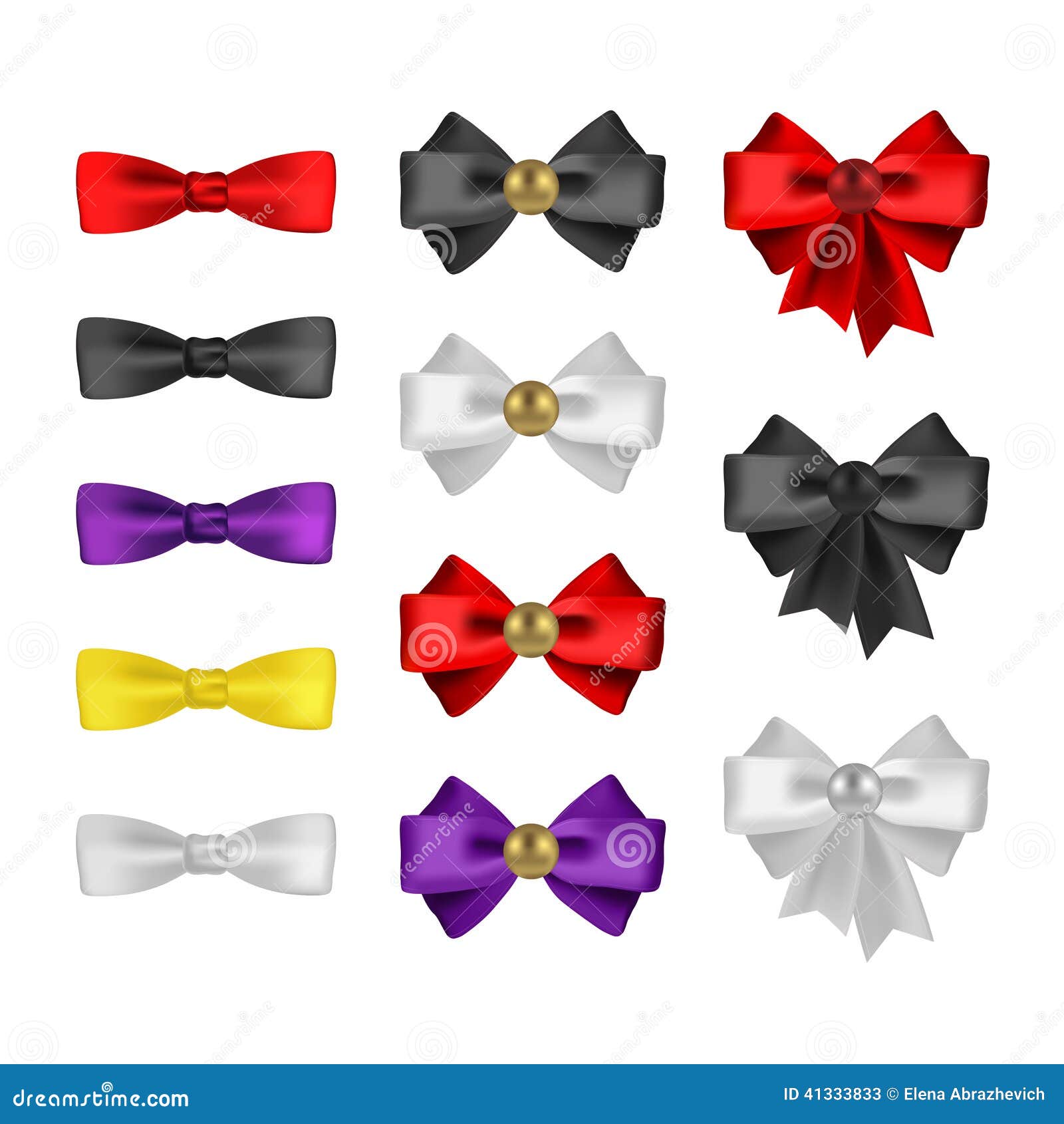 Set of Multicolored Ribbons Stock Illustration Illustration of