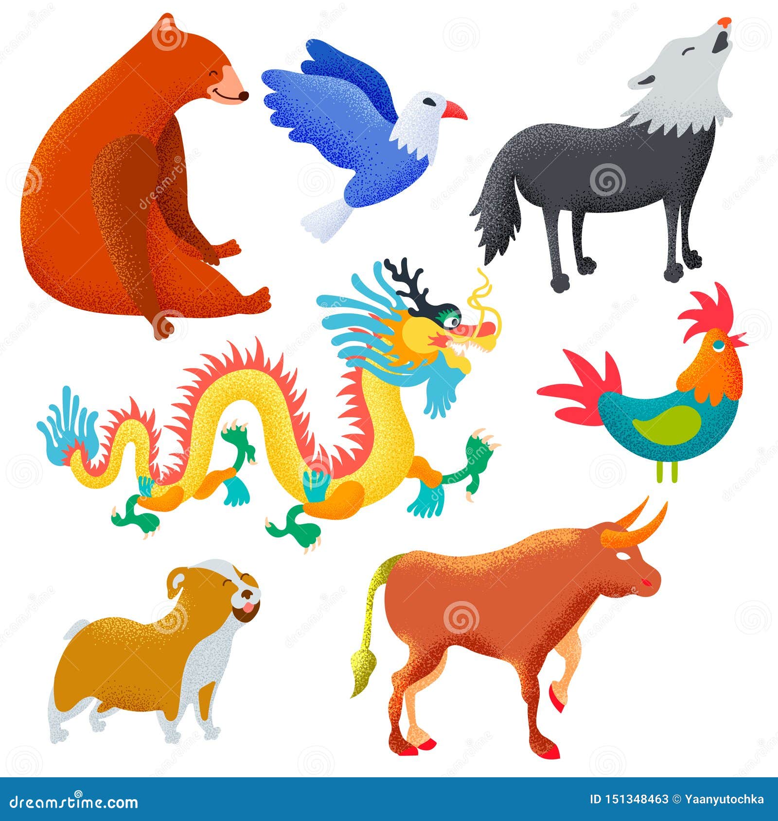 Set of National Symbols of Animals of the World. Bulldog, Ch Stock Vector - Illustration of graphic, city: 151348463 Set of National Symbols of Animals of the World. Bulldog, Ch Stock Vector - Illustration of graphic, city: 151348463