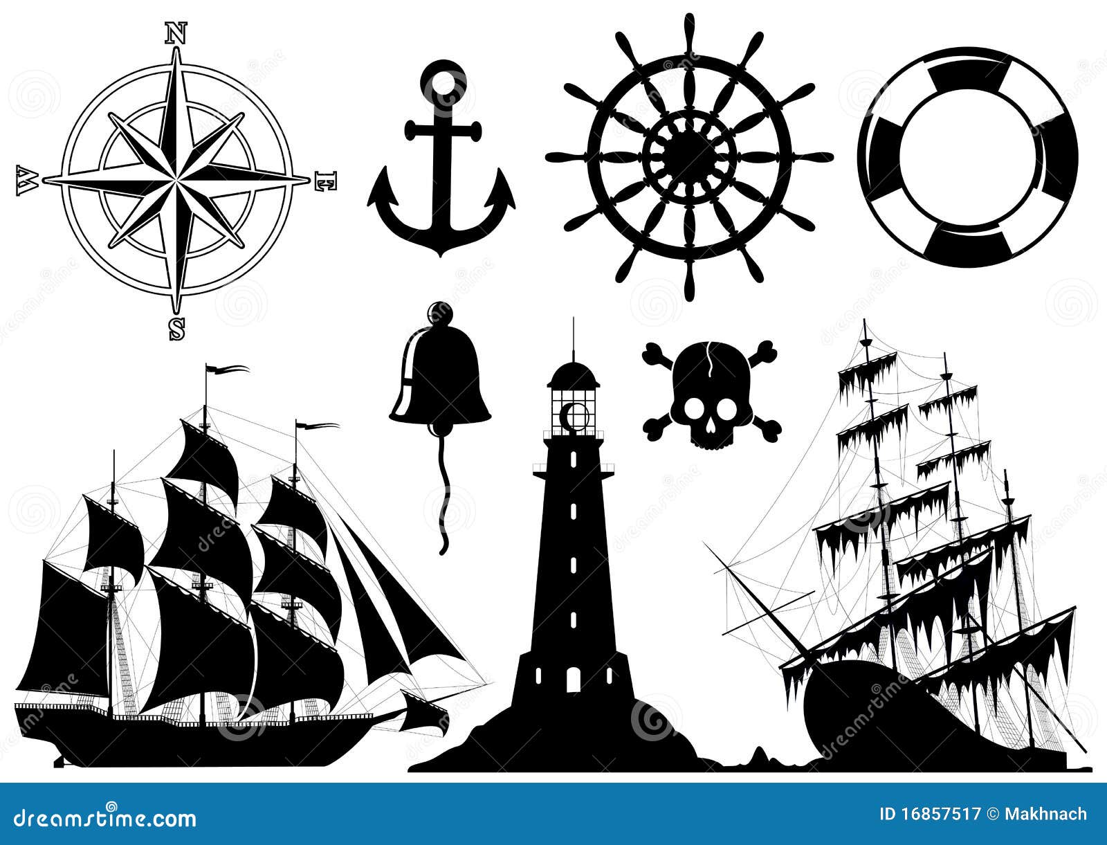 set of nautical icons