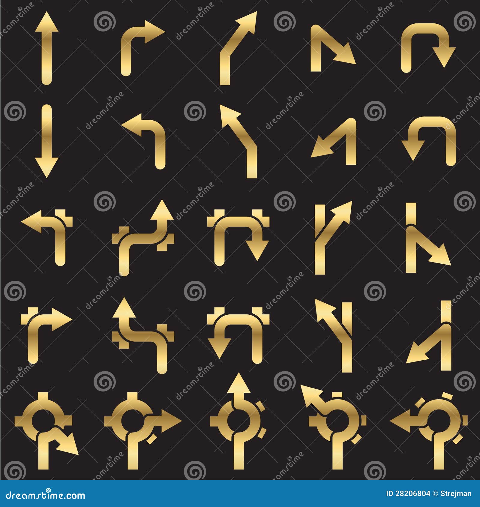 Set of navigational icons stock vector. Illustration of navigator