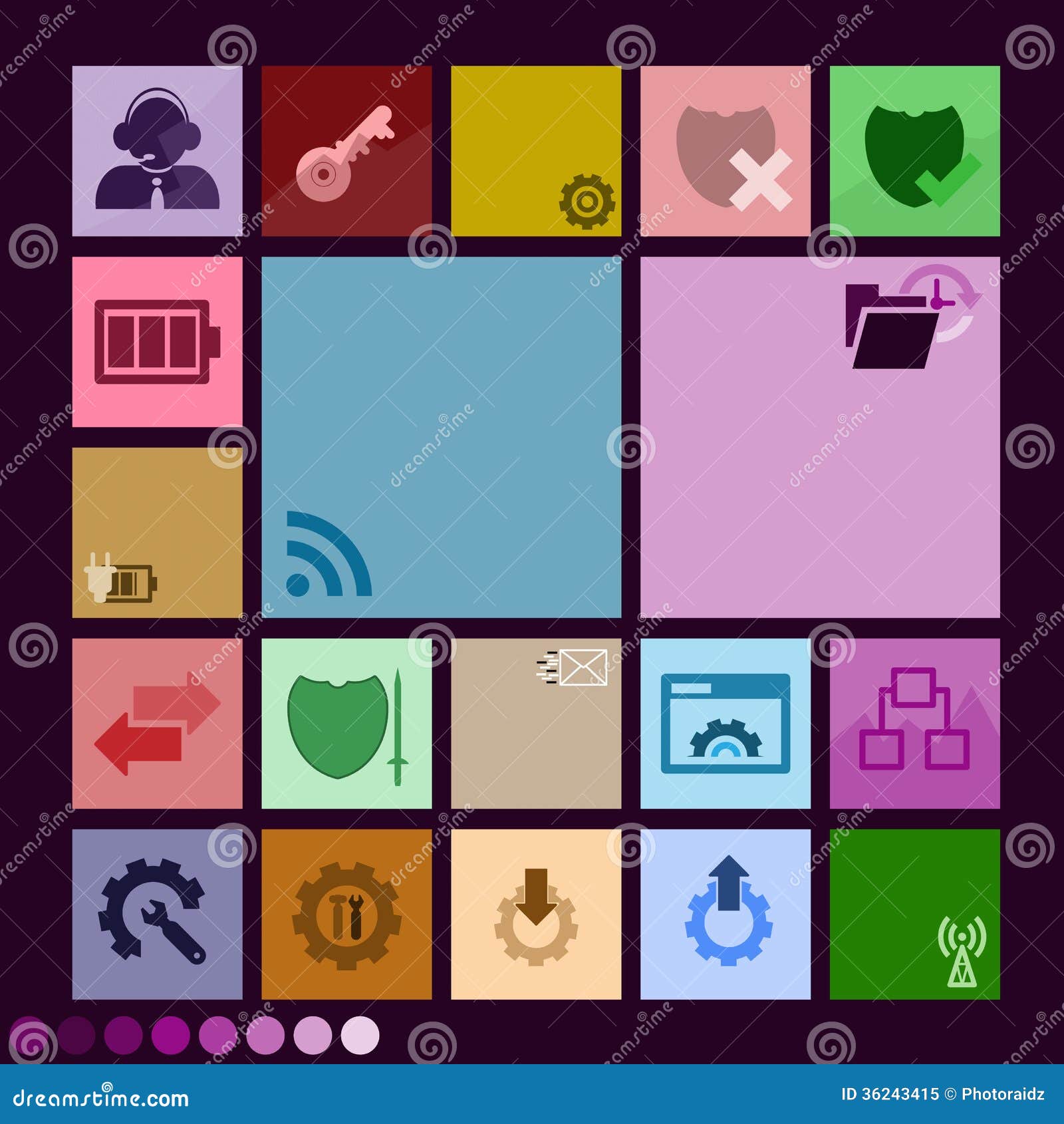 Set of network icons stock vector. Illustration of template 36243415