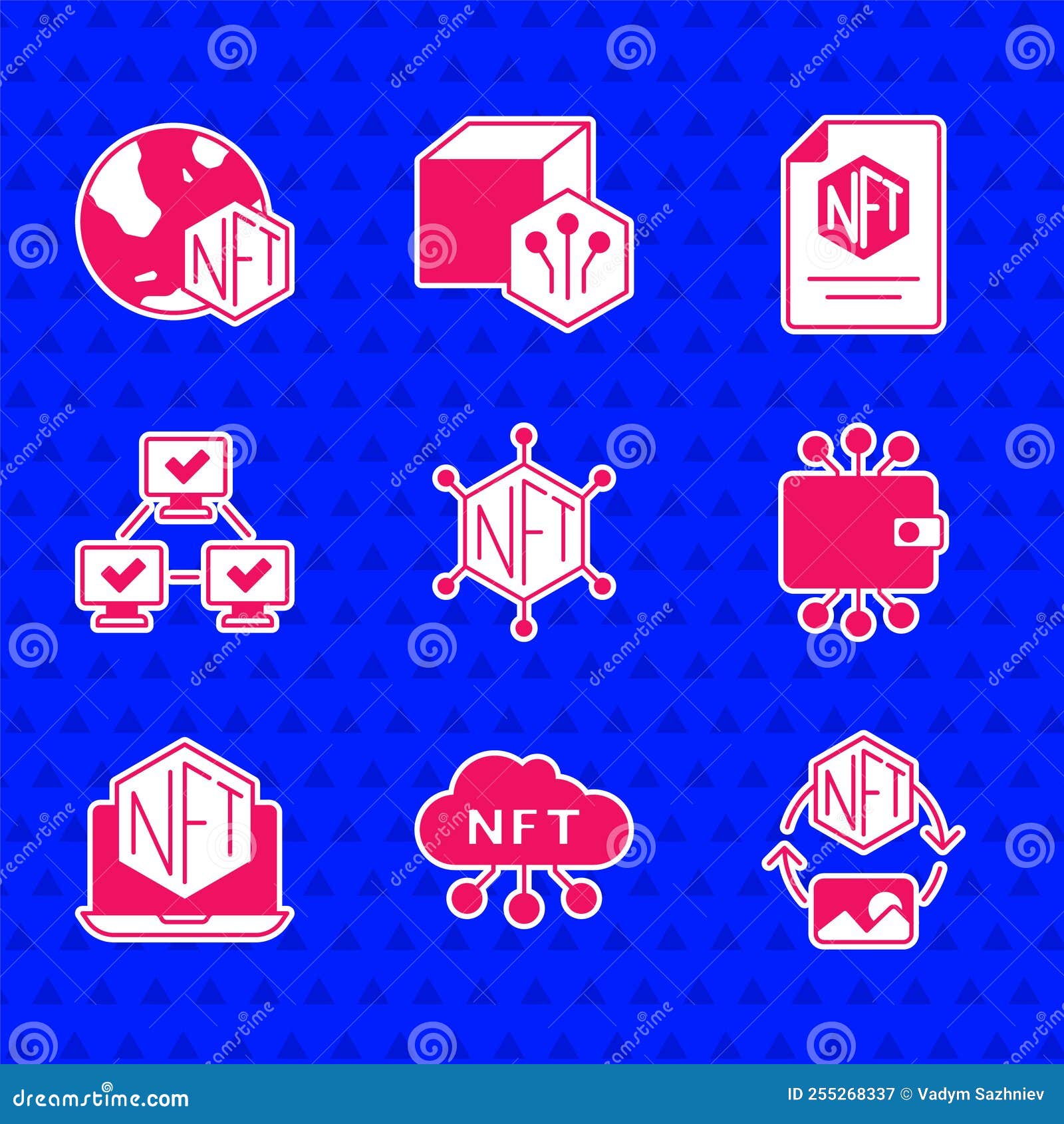 Set NFT Blockchain Technology, Cloud, Digital Crypto Art, Cryptocurrency  Wallet, Laptop with Store App, Contract and Stock Vector - Illustration of  crypto, ethereum: 255268337