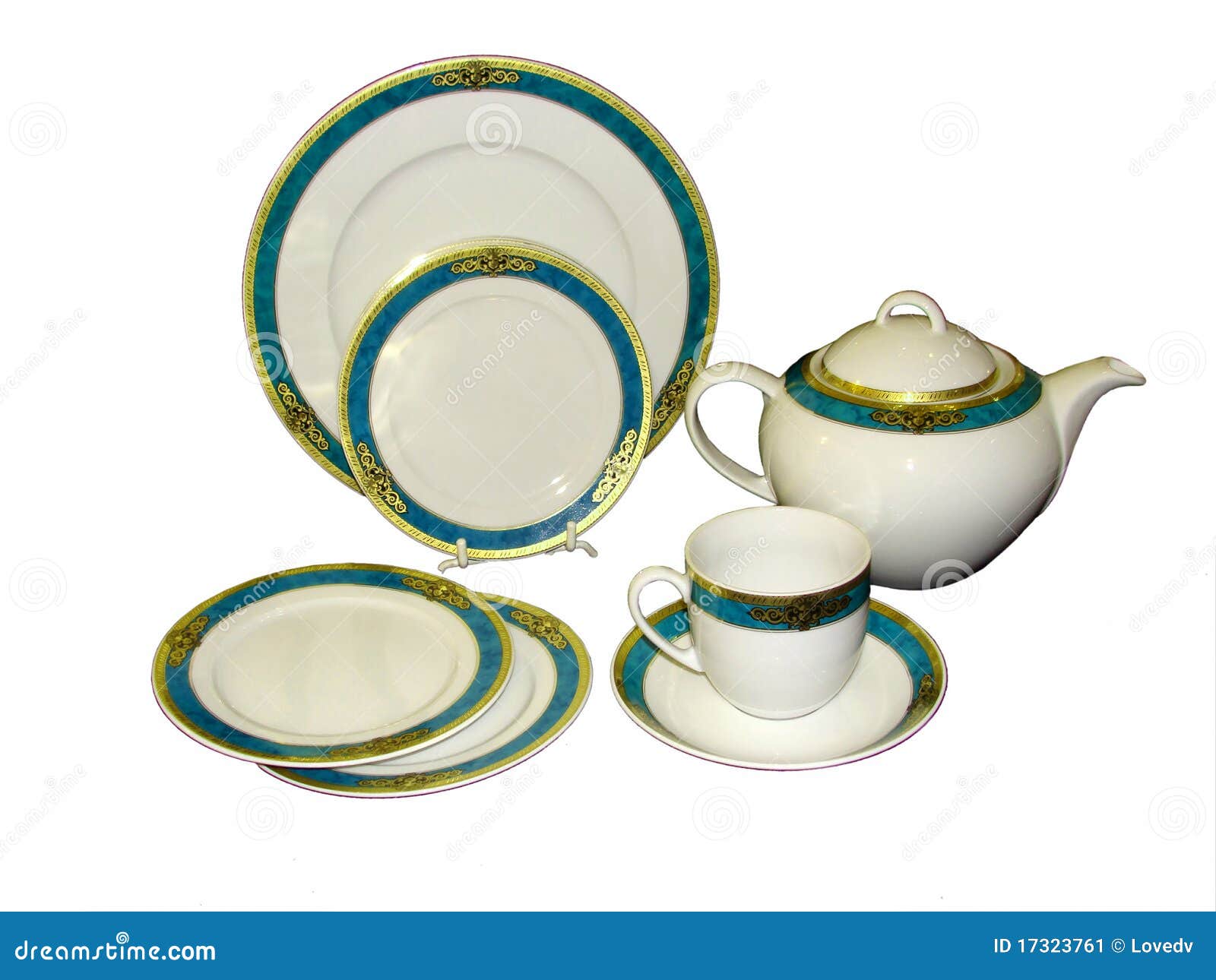 Set of nice dishes stock image. Image of kitchen, plate 17323761