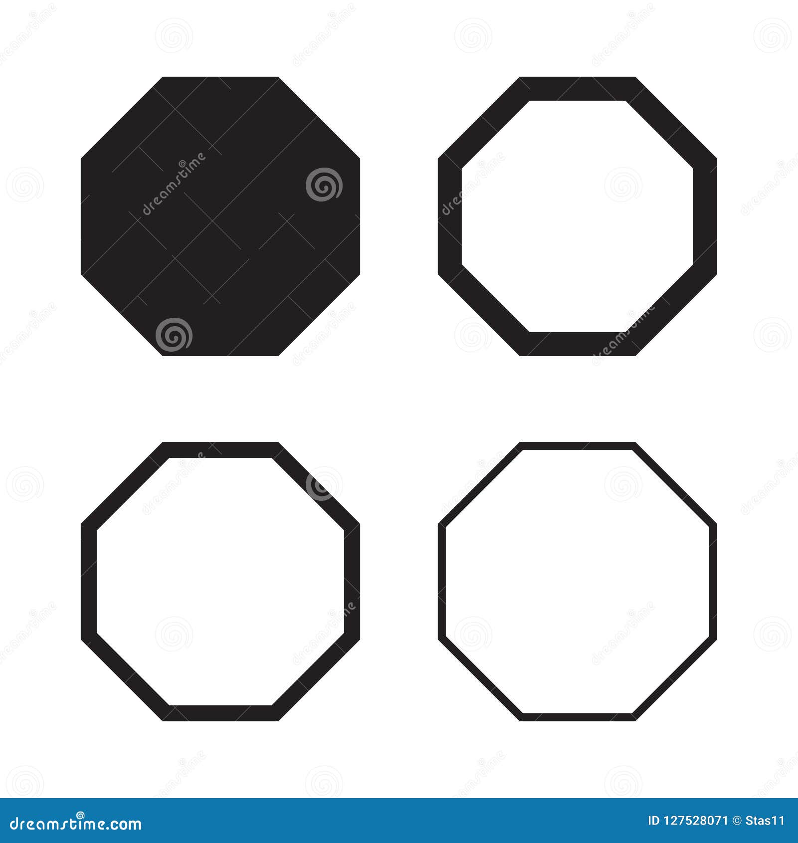 set of octagon in balck for your .  