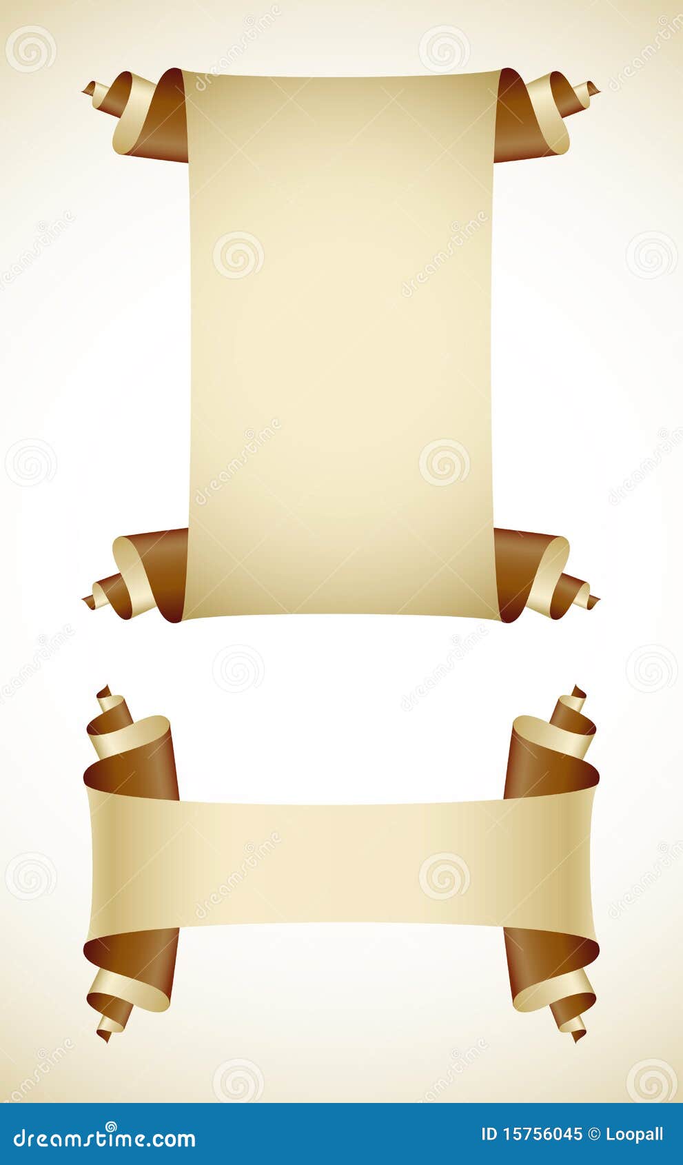 Vector old paper roll. stock vector. Illustration of drawn - 24494088