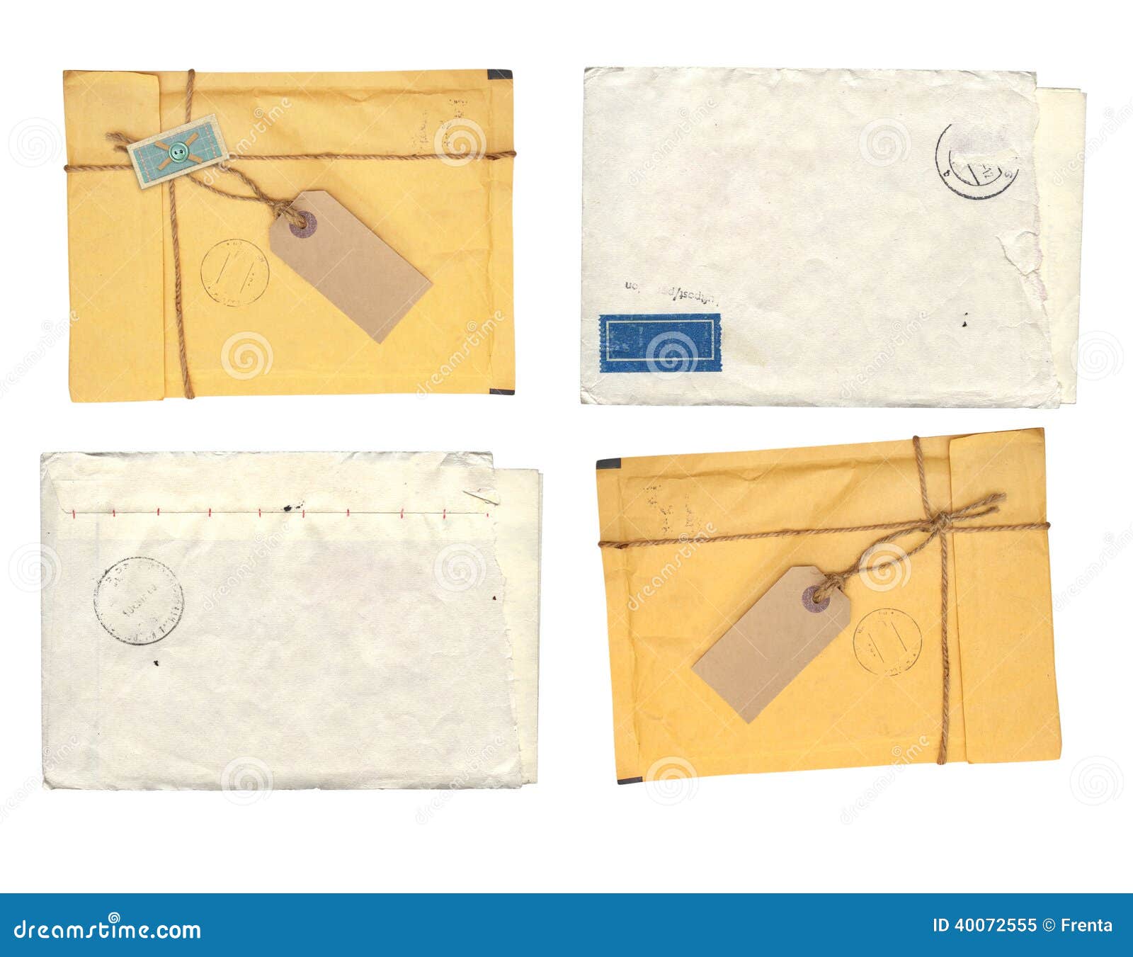 Set of old envelopes stock image. Image of scrapbooking 40072555