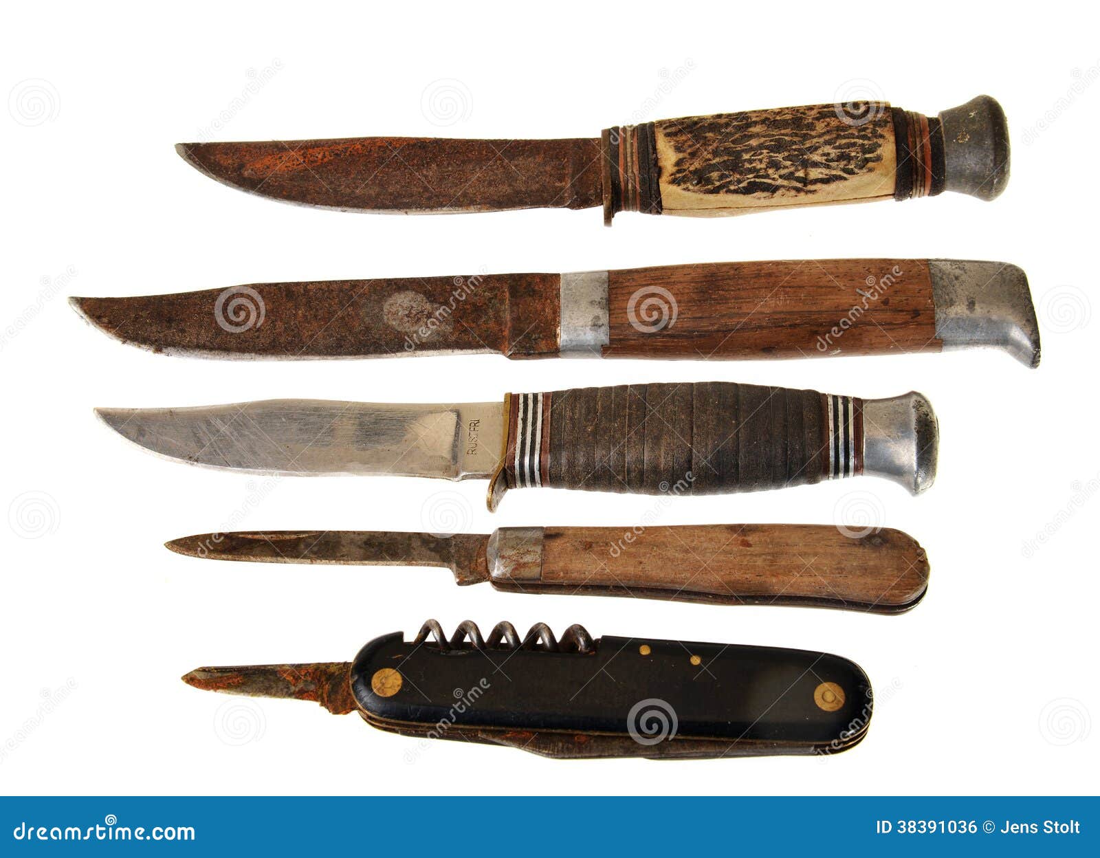 Set of old rusty knives stock photo. Image of vintage - 38391036