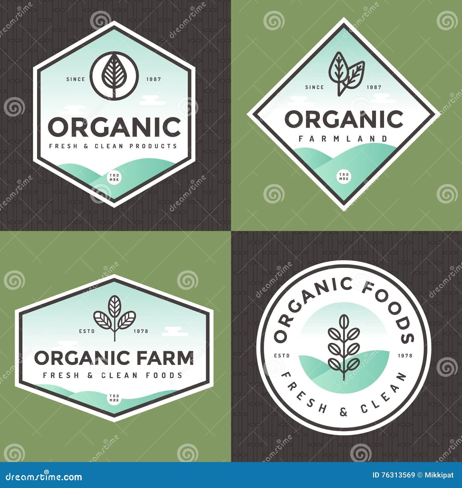 better life organic logo concept with rounded leaves and v people shape  Stock Vector