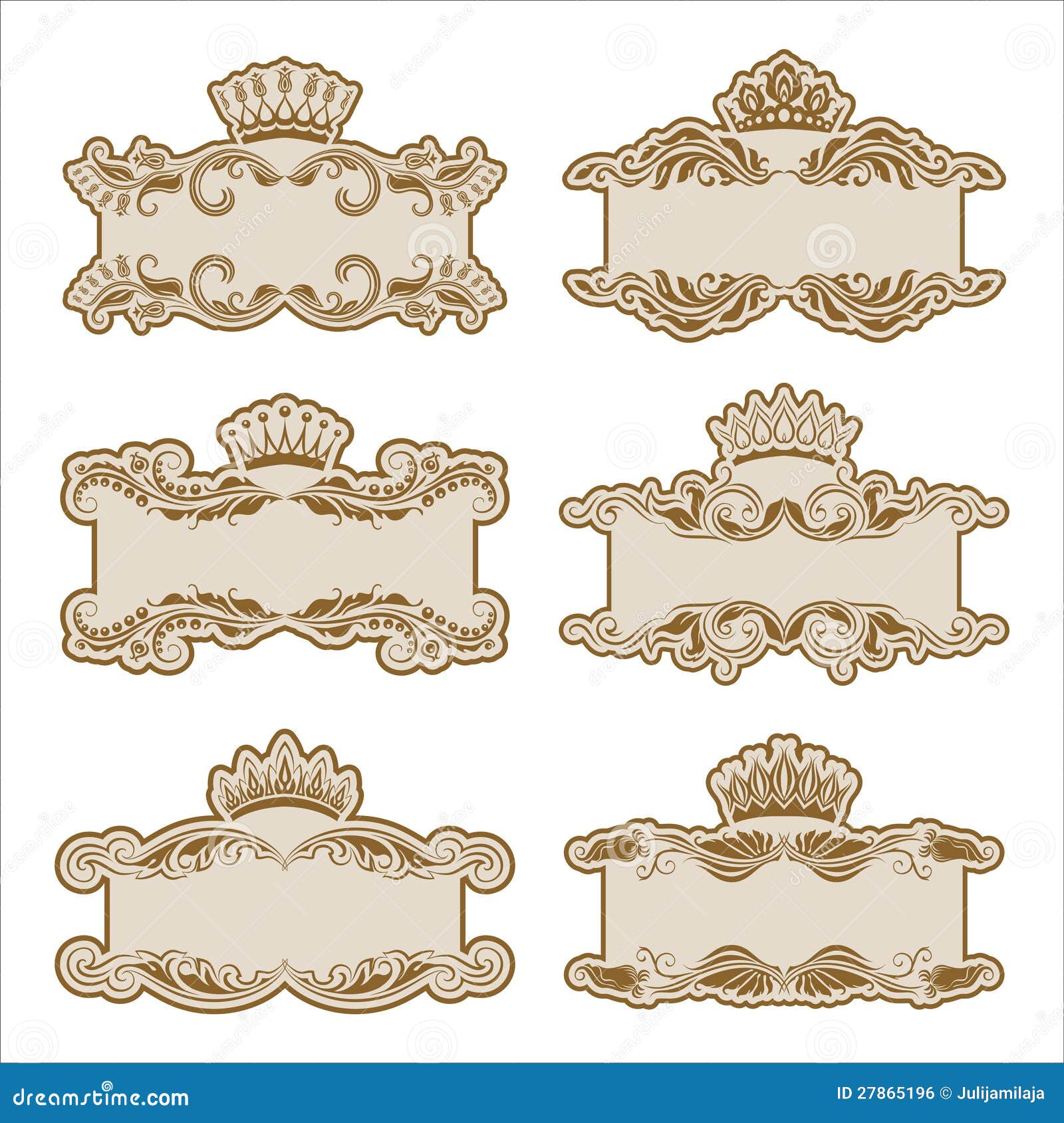 Set Of Ornate Vector Frames Stock Vector - Illustration of classic