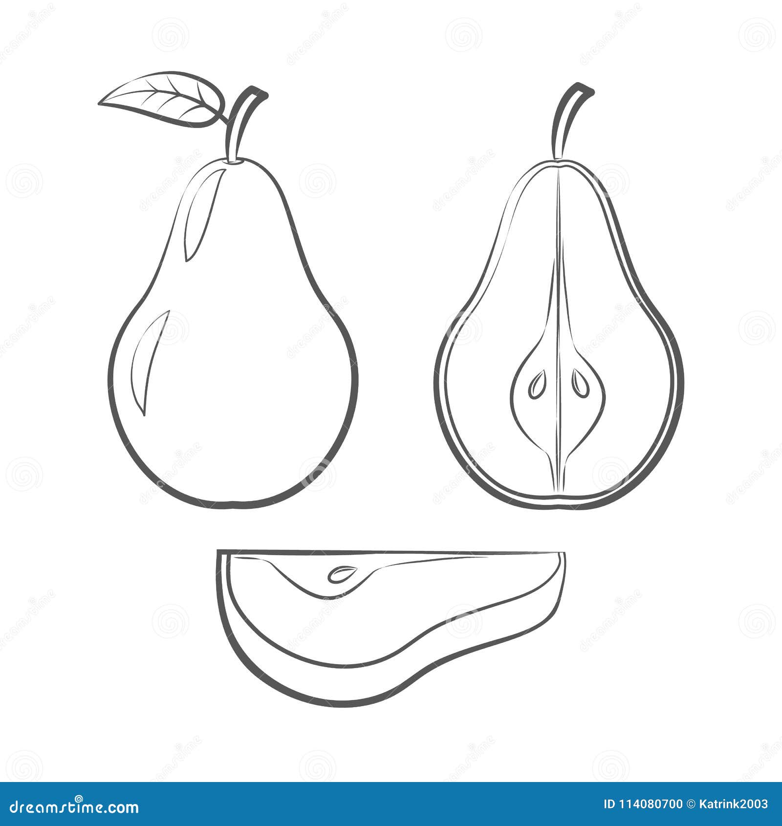 Set Of Outline Icons Of A Pear Stock Vector Illustration Of Design Delicious Set Of Outline Icons Of A Pear Stock Vector Illustration Of Design Delicious