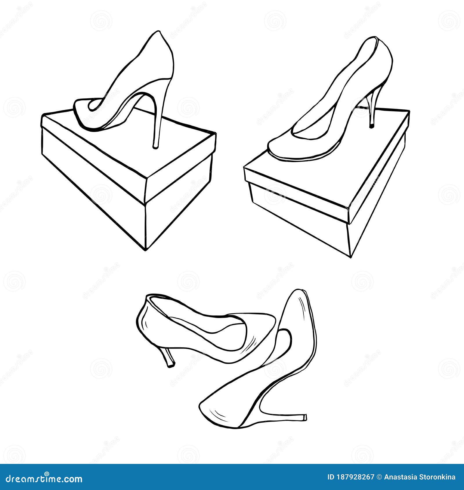 sketches of shoes