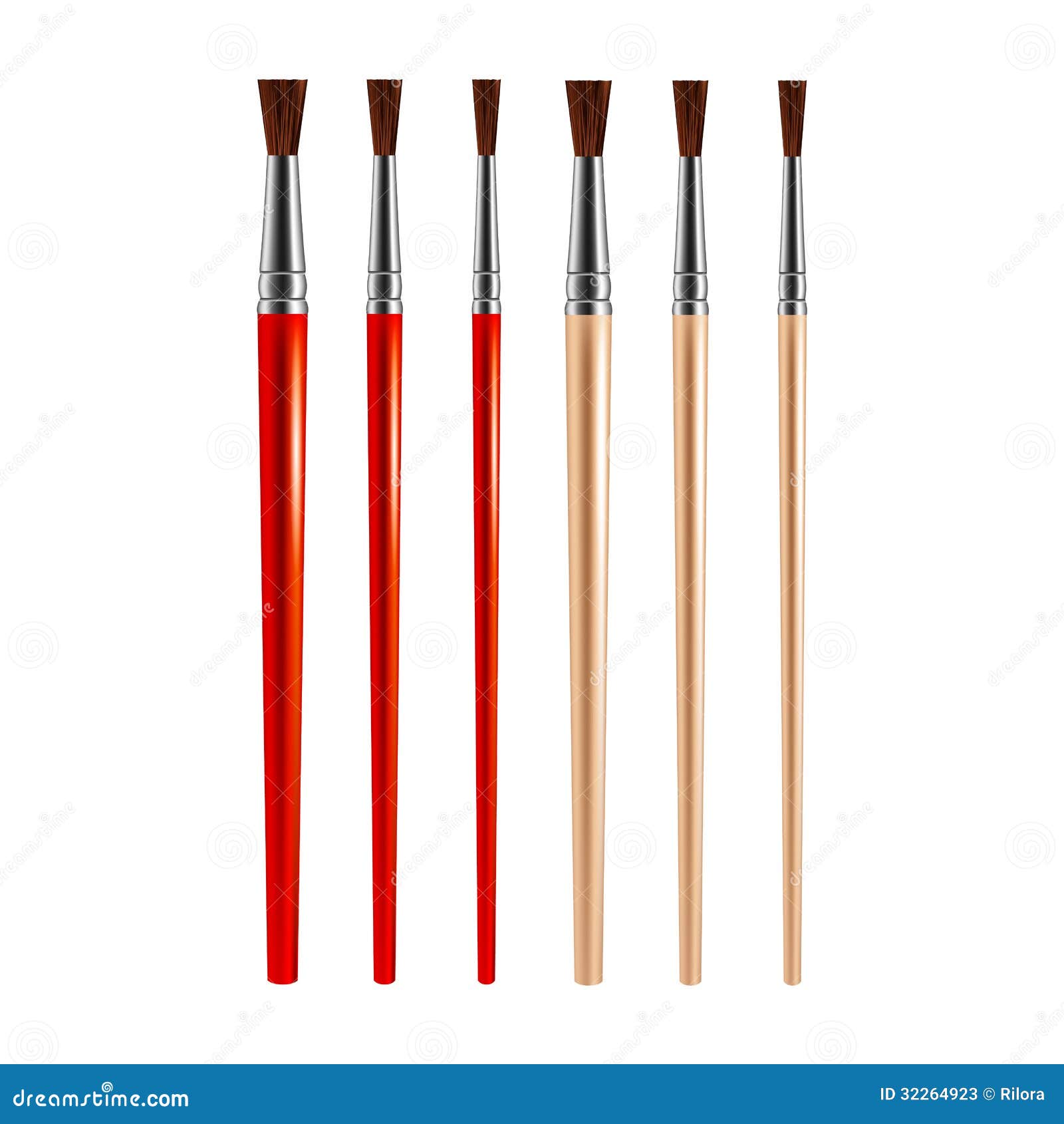 Set of paint brushes stock vector. Illustration of paintings - 32264923