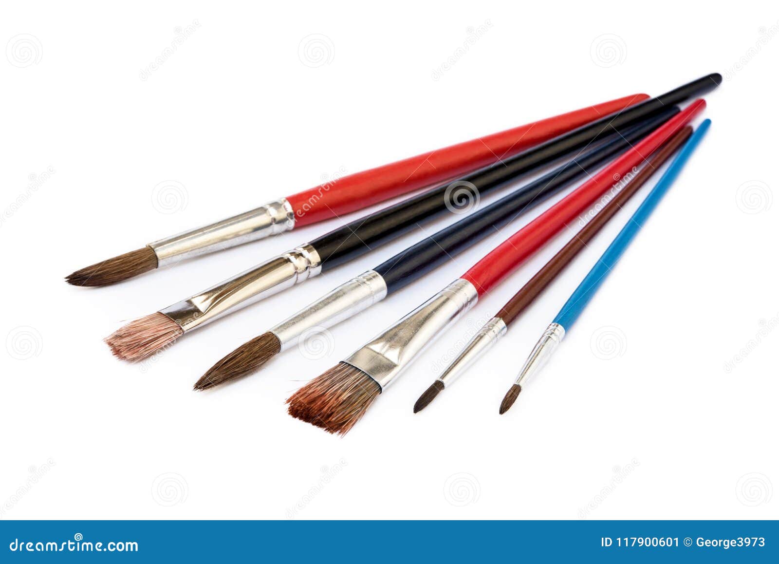 Set of paint brushes stock image. Image of path, creativity 117900601