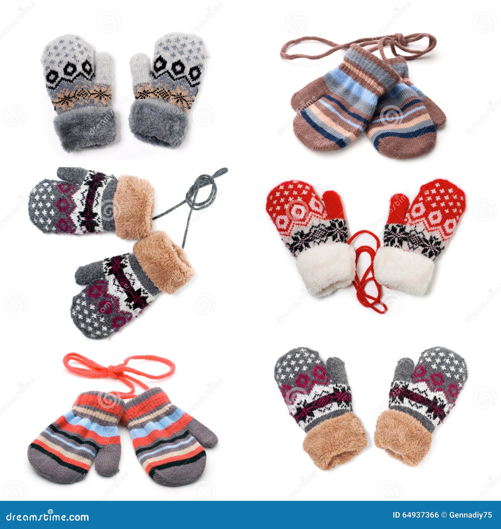 Set a pair of baby mittens stock photo. Image of fashion 64937366