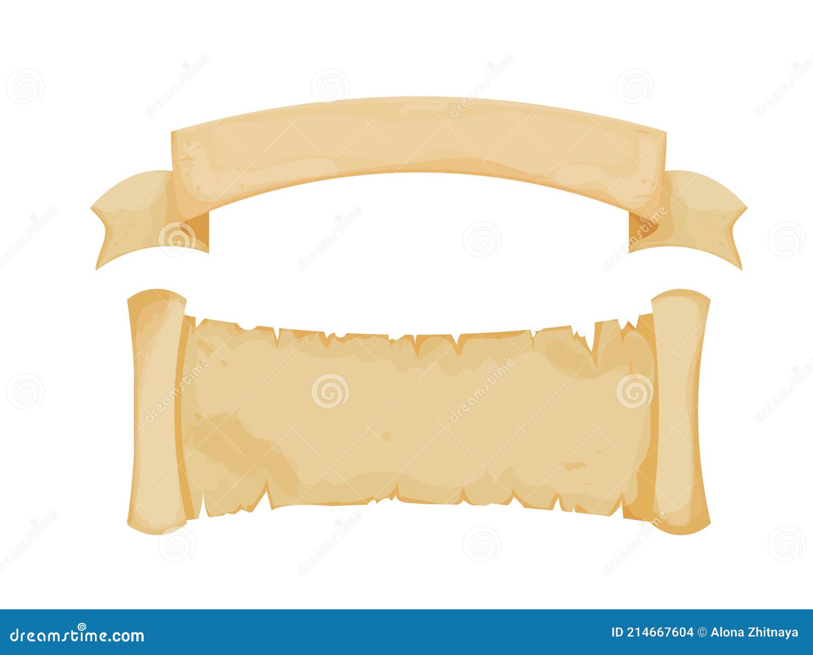 Free Vector  Cartoon set of old parchment scrolls
