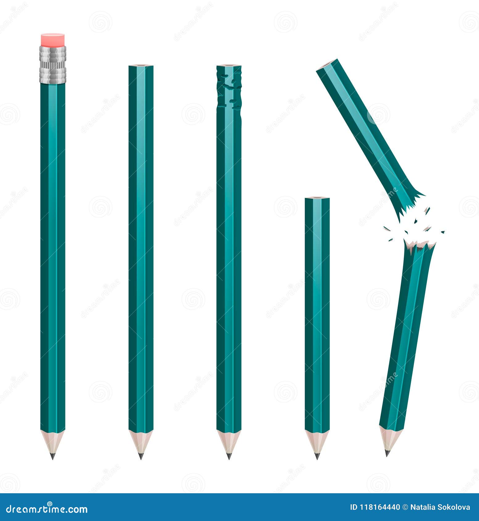 Chewed Pencil Stock Illustrations 6 Chewed Pencil Stock Illustrations