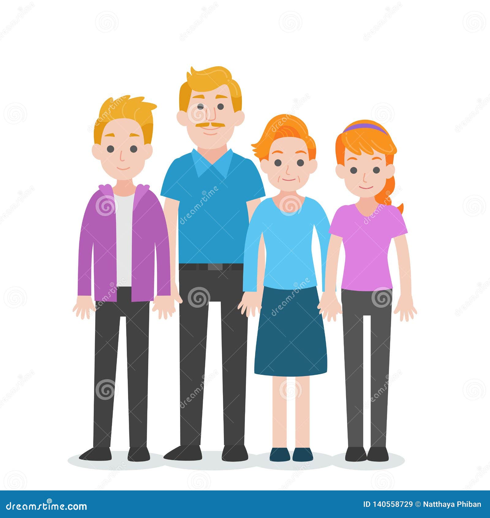 Set of People Character Family Concept Stock Vector - Illustration of  people, father: 140558729