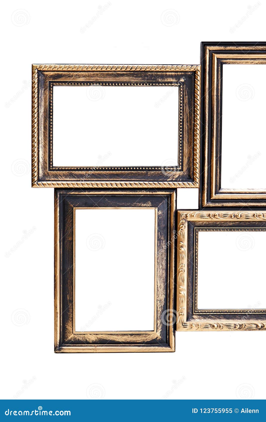 Photo Frames on White Background Stock Image Image of elegance