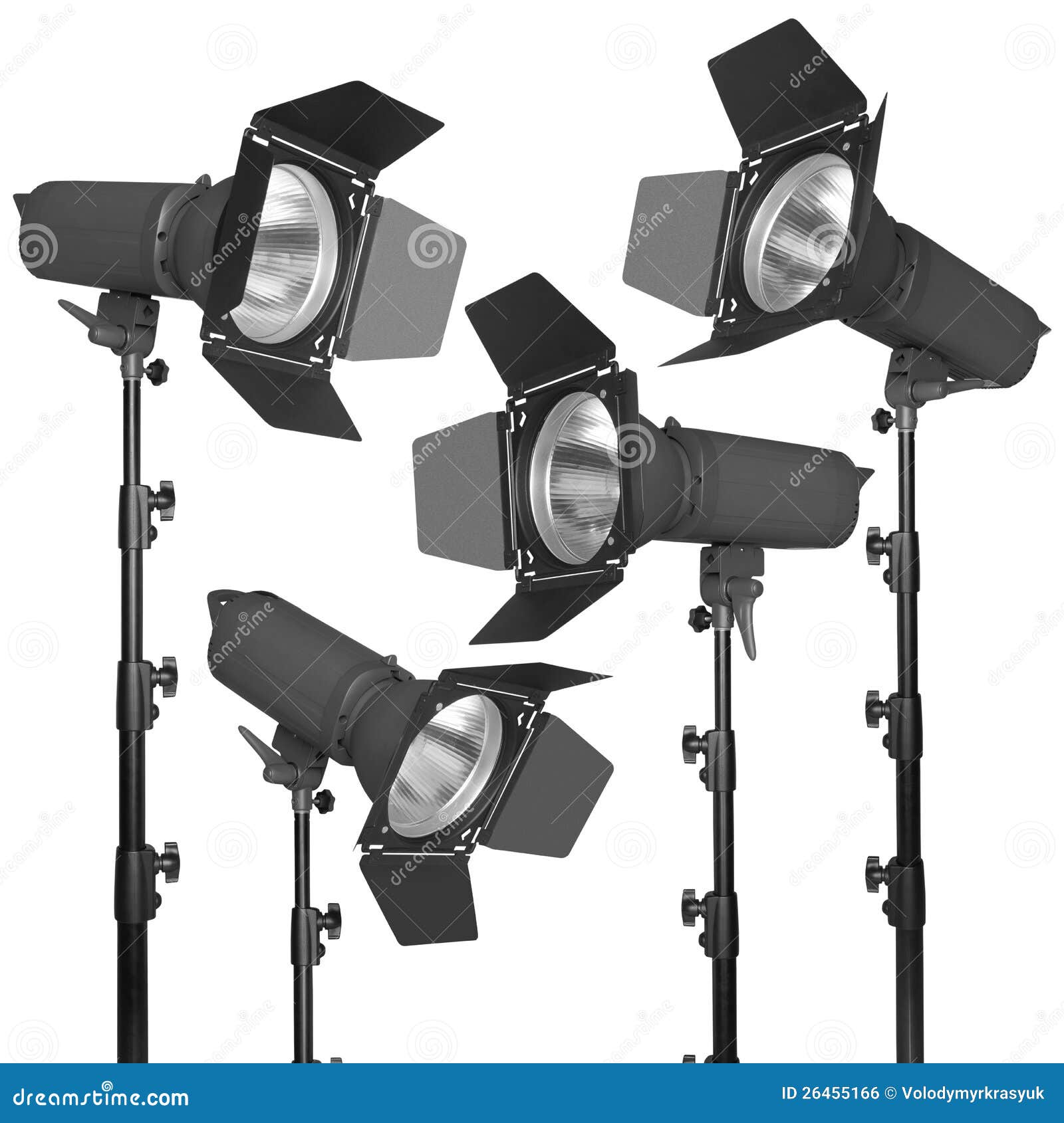 Set of Photographic Flash or Spotlight Stock Photo Image of