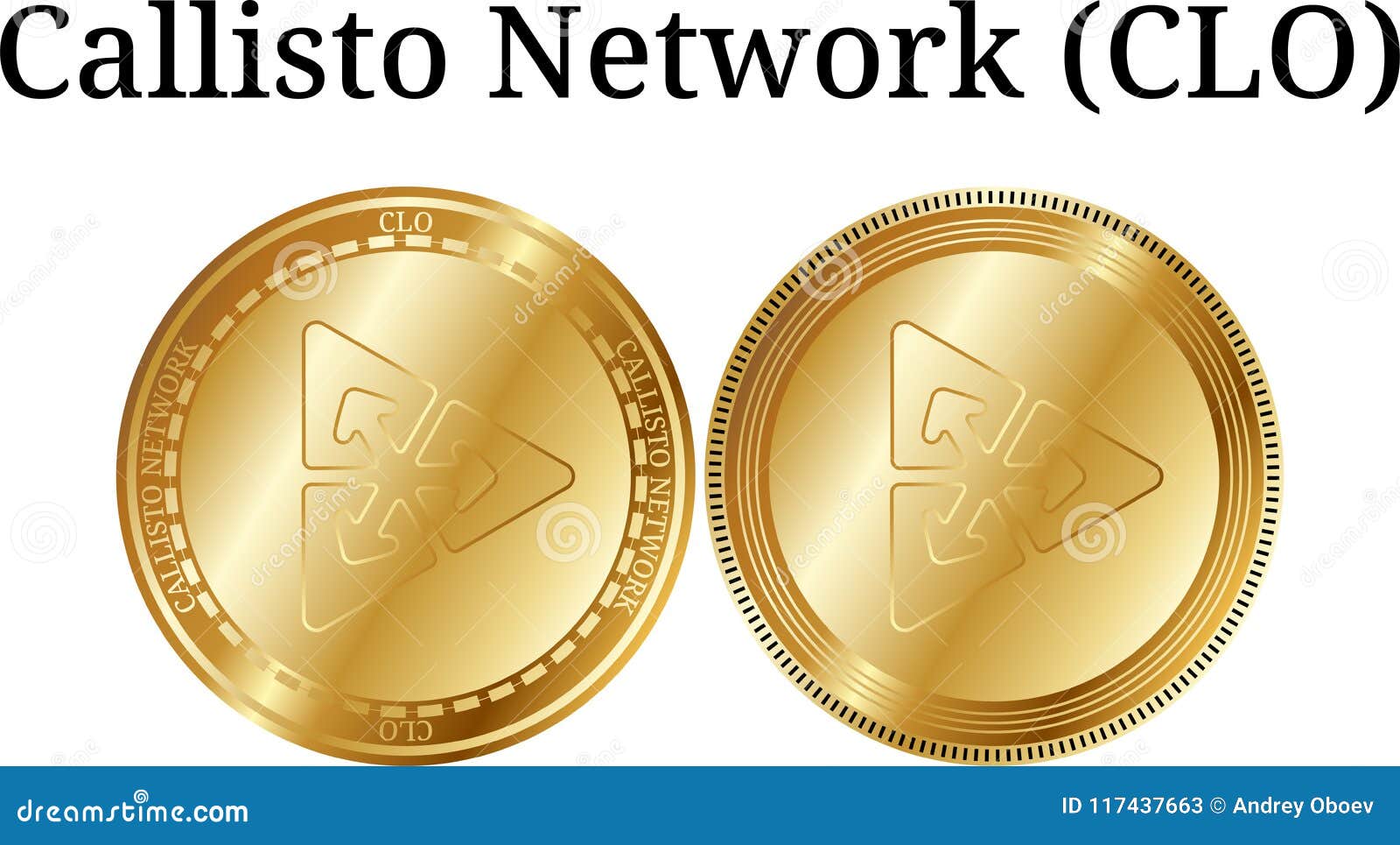 set of physical golden coin callisto network (clo)