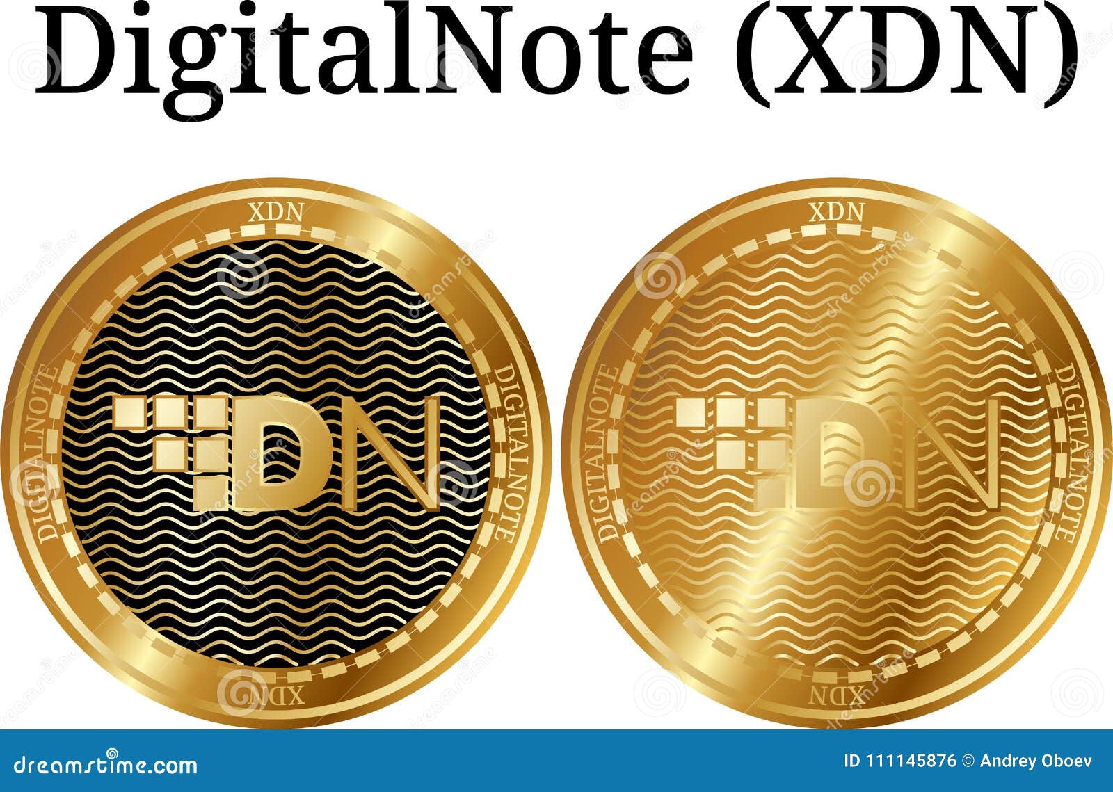 set of physical golden coin digitalnote (xdn)