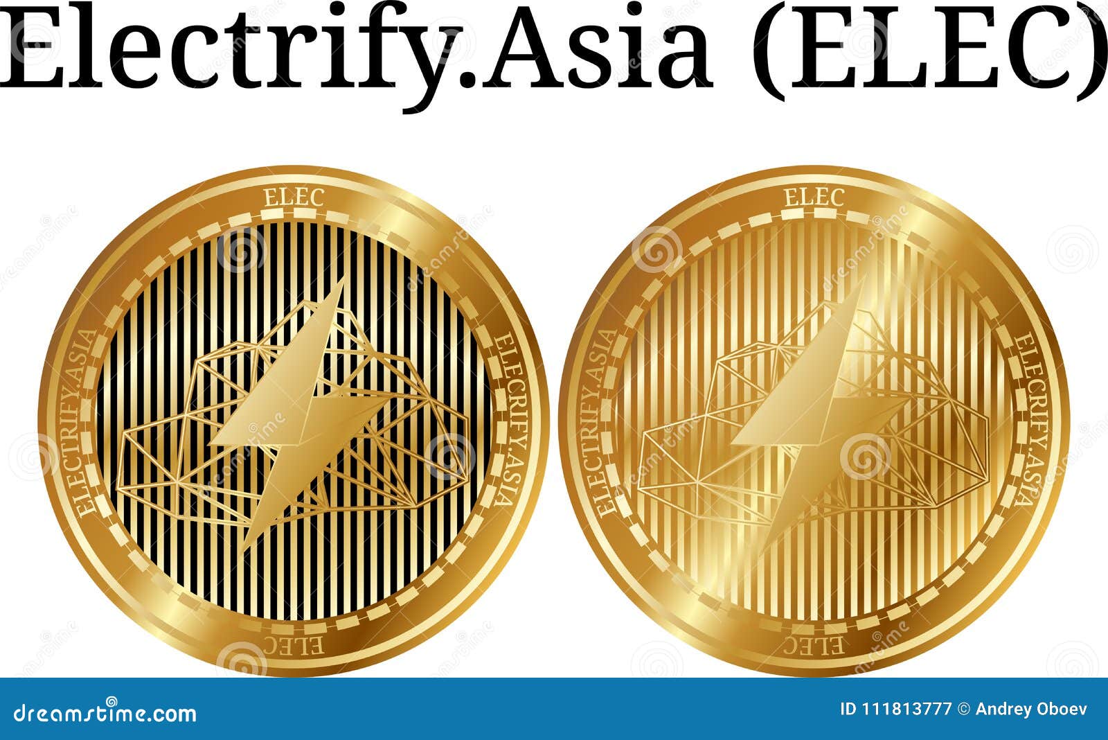 set of physical golden coin electrify.asia elec