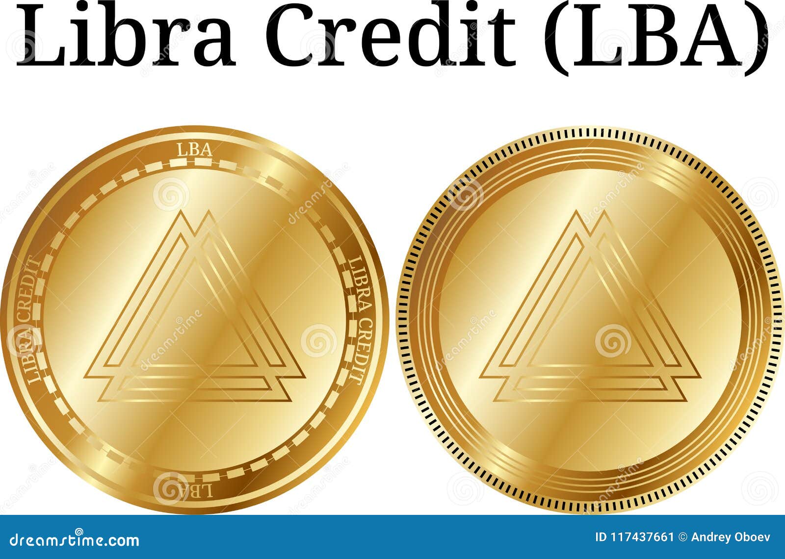 set of physical golden coin libra credit (lba)