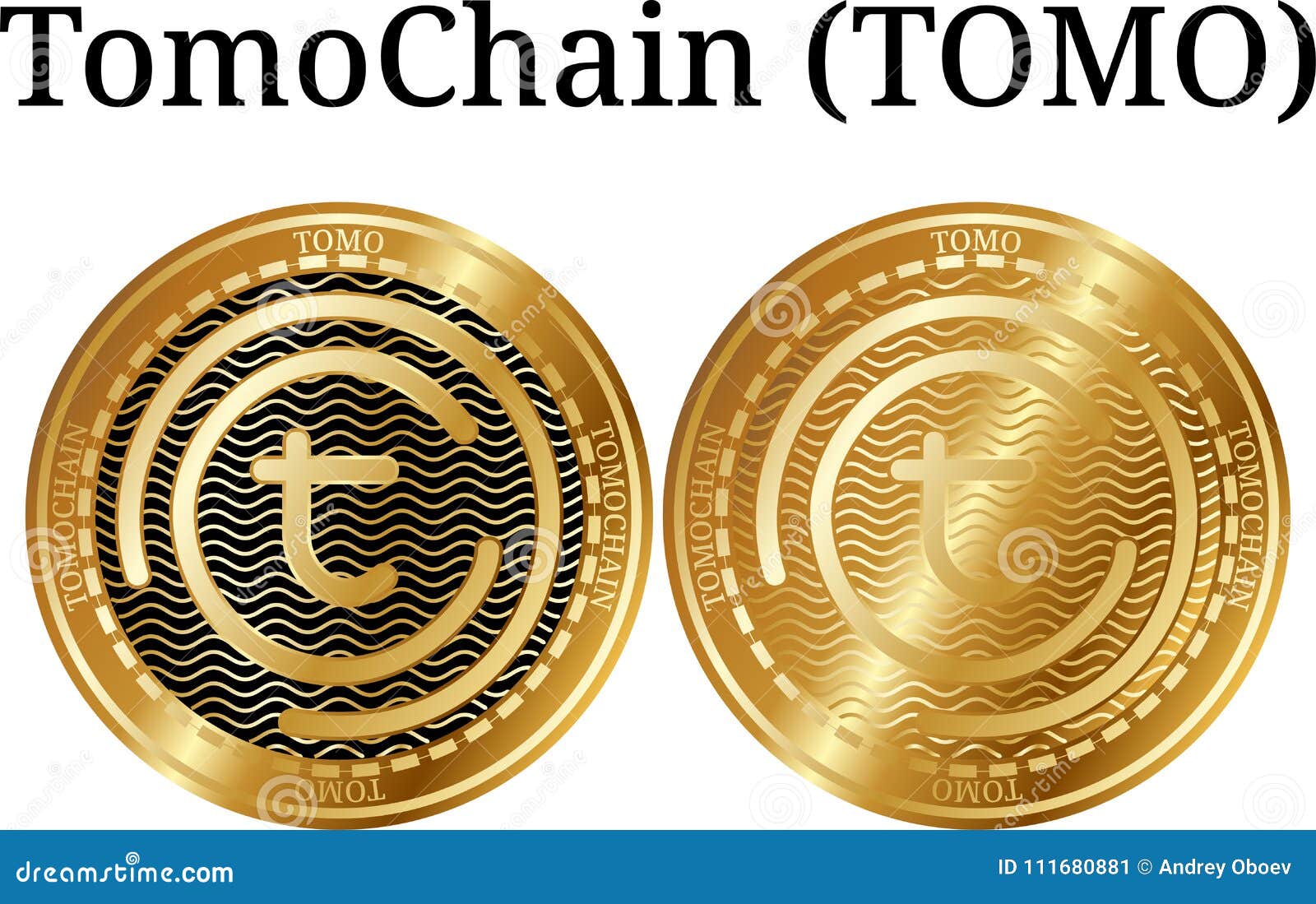 set of physical golden coin tomochain tomo