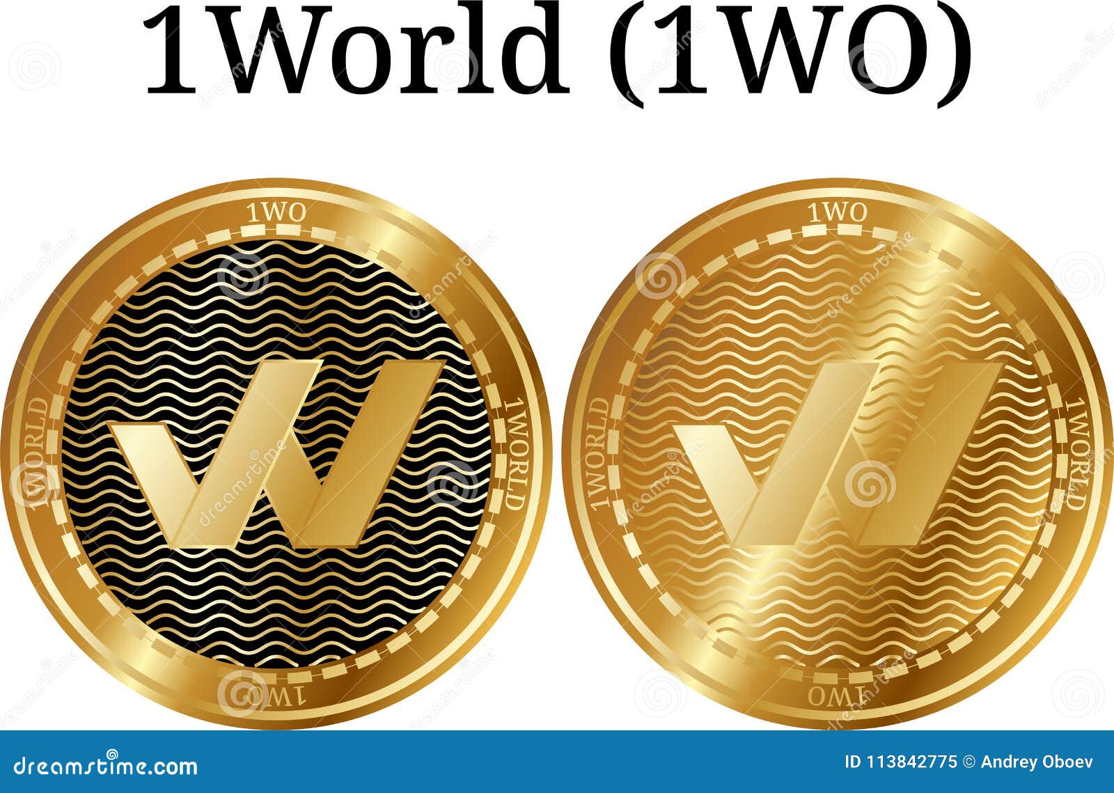 set of physical golden coin 1world 1wo