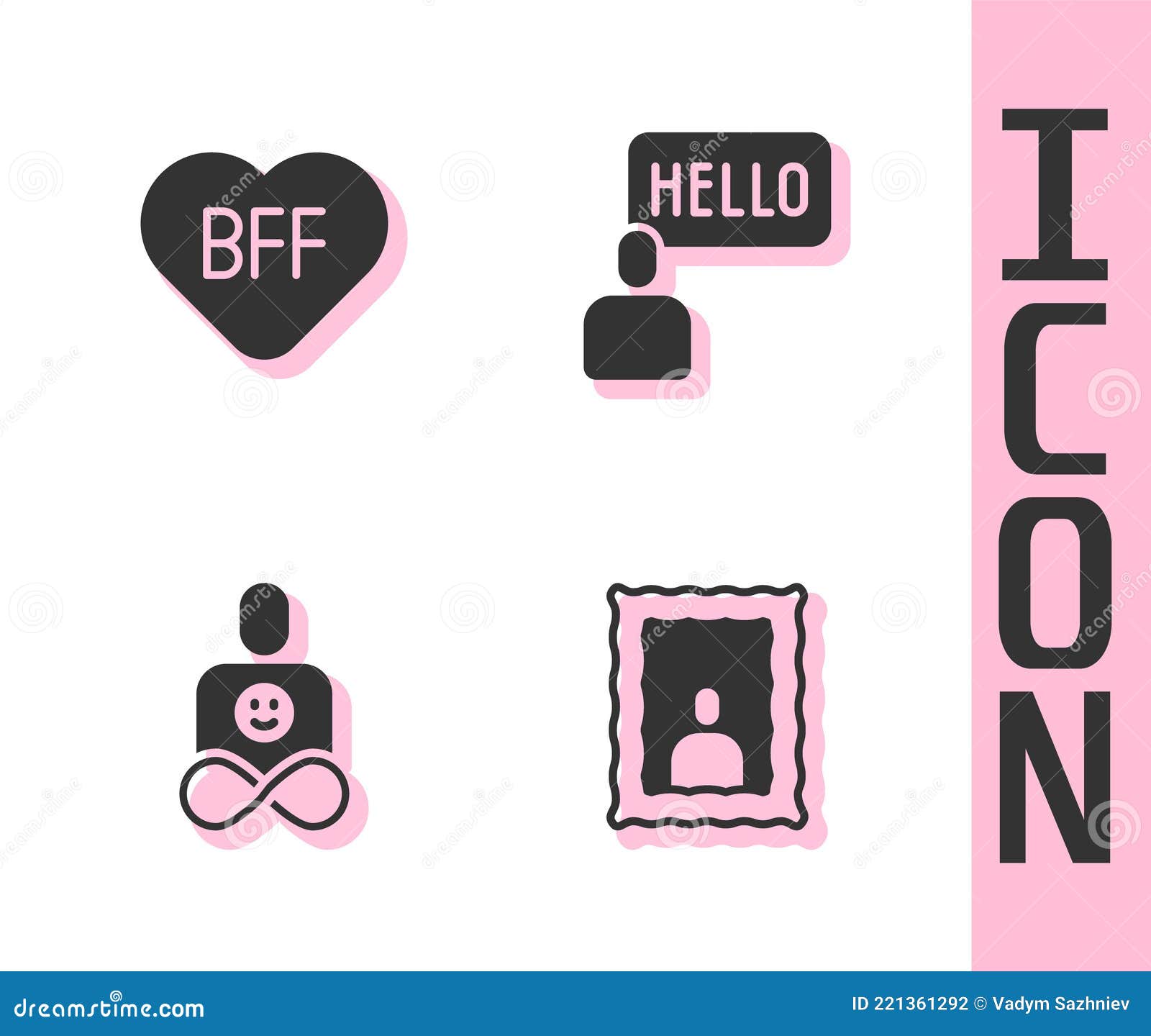 Set Picture Frame, BFF or Best Friends Forever, Friends and