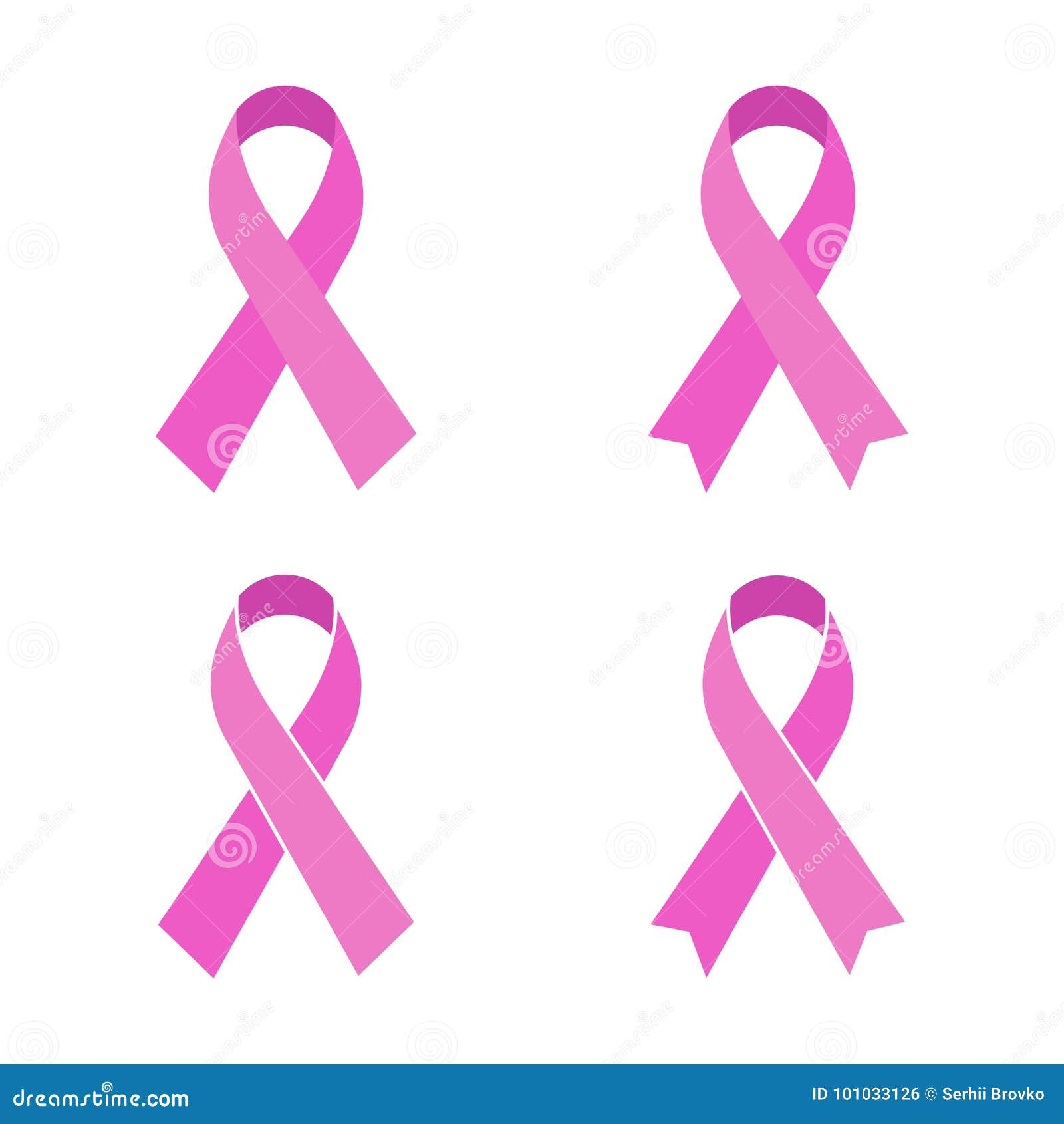 Breast Cancer Pink Ribbon Set/eps Cartoon Vector ...