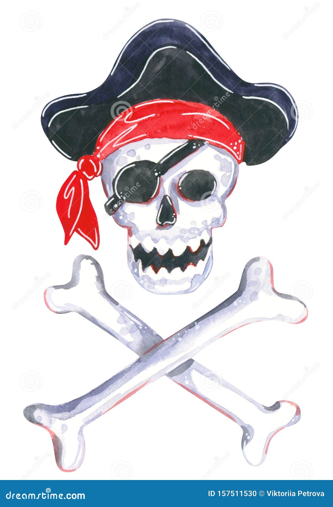 kids pirate skull clip art