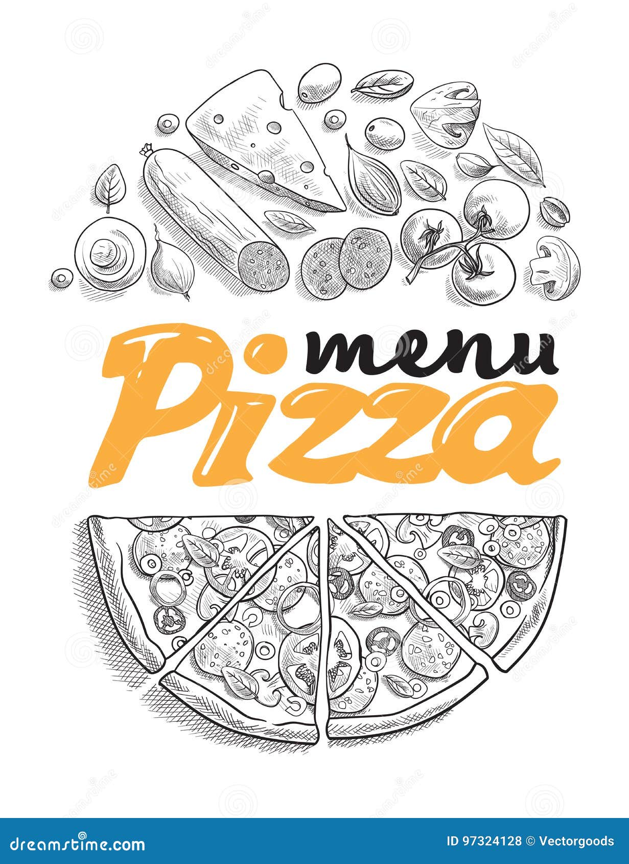 cartoon doodle of a slice of pizza 10233183 Vector Art at Vecteezy