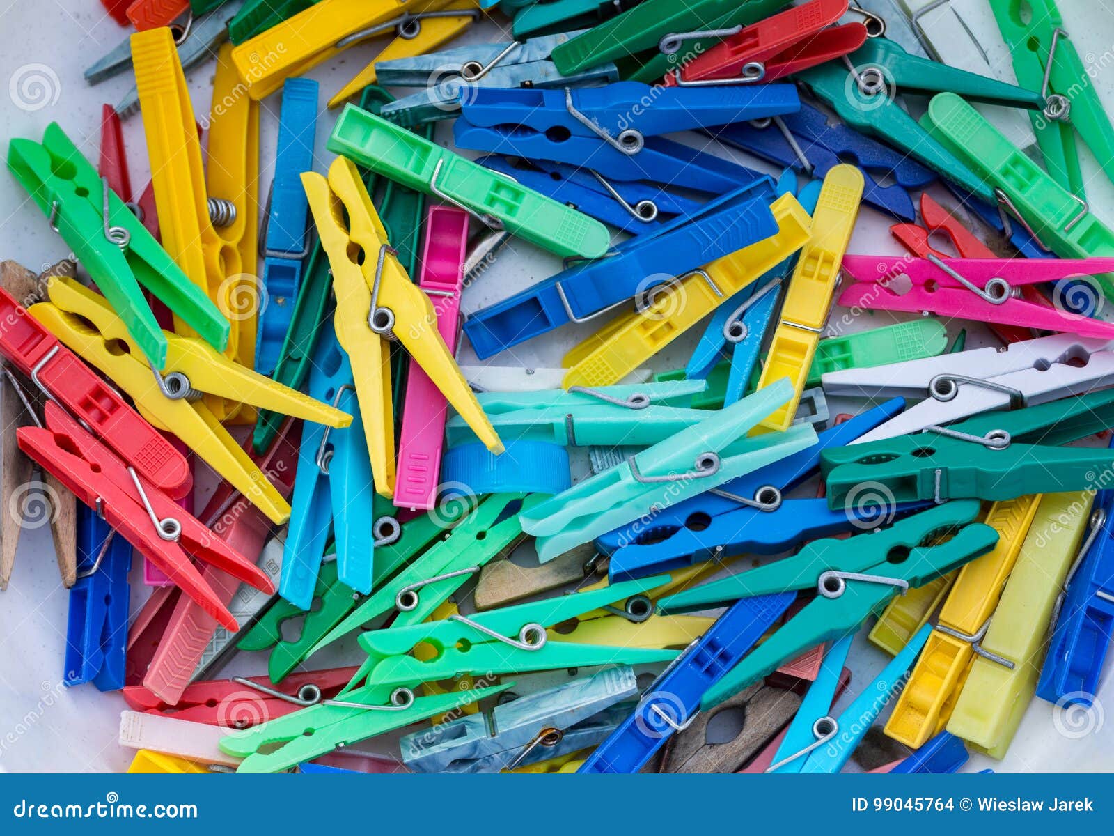 Set of Plastic Colorful Clothespin. Stock Photo Image of cloth