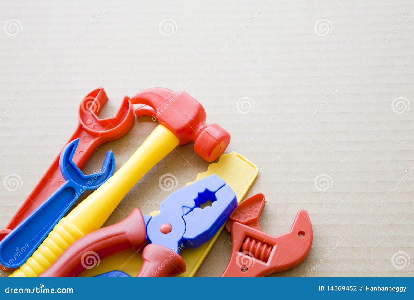 Set of plastic toy tools for children