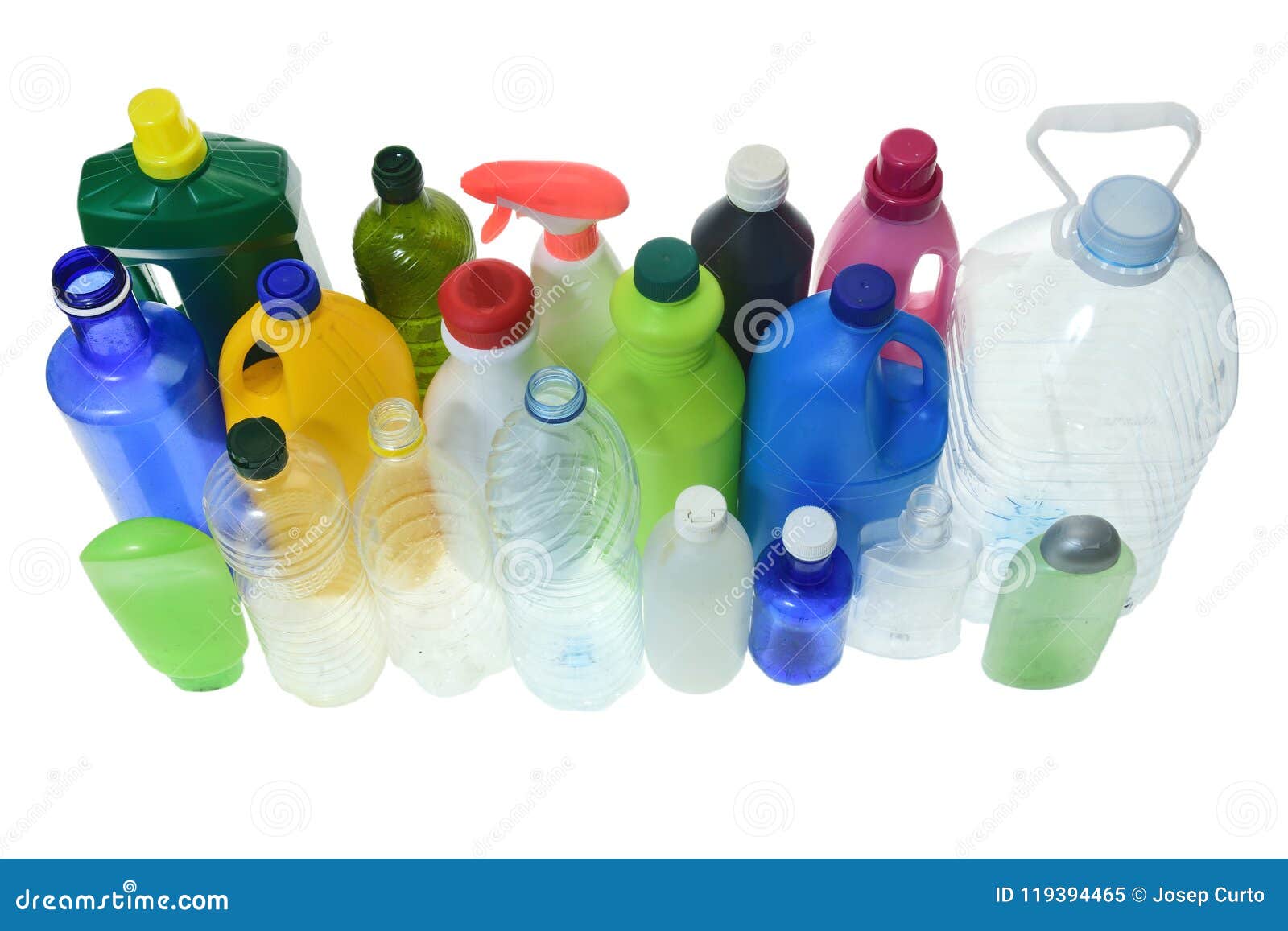 set of plastico botellas in white fondo